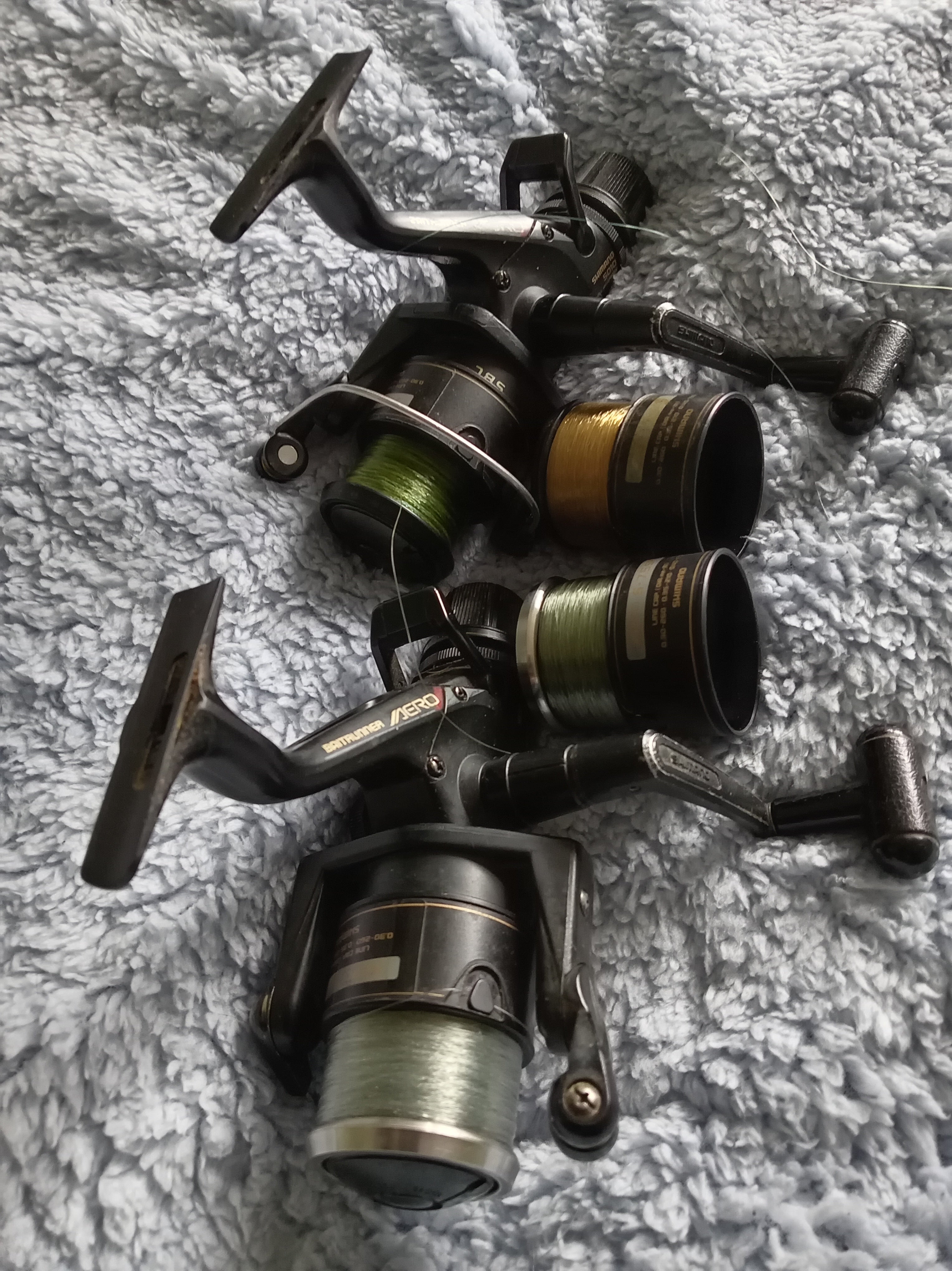 Pair of Shimano Aero 5010 Baitrunner Reels - Used Condition - 2 Spare Spools