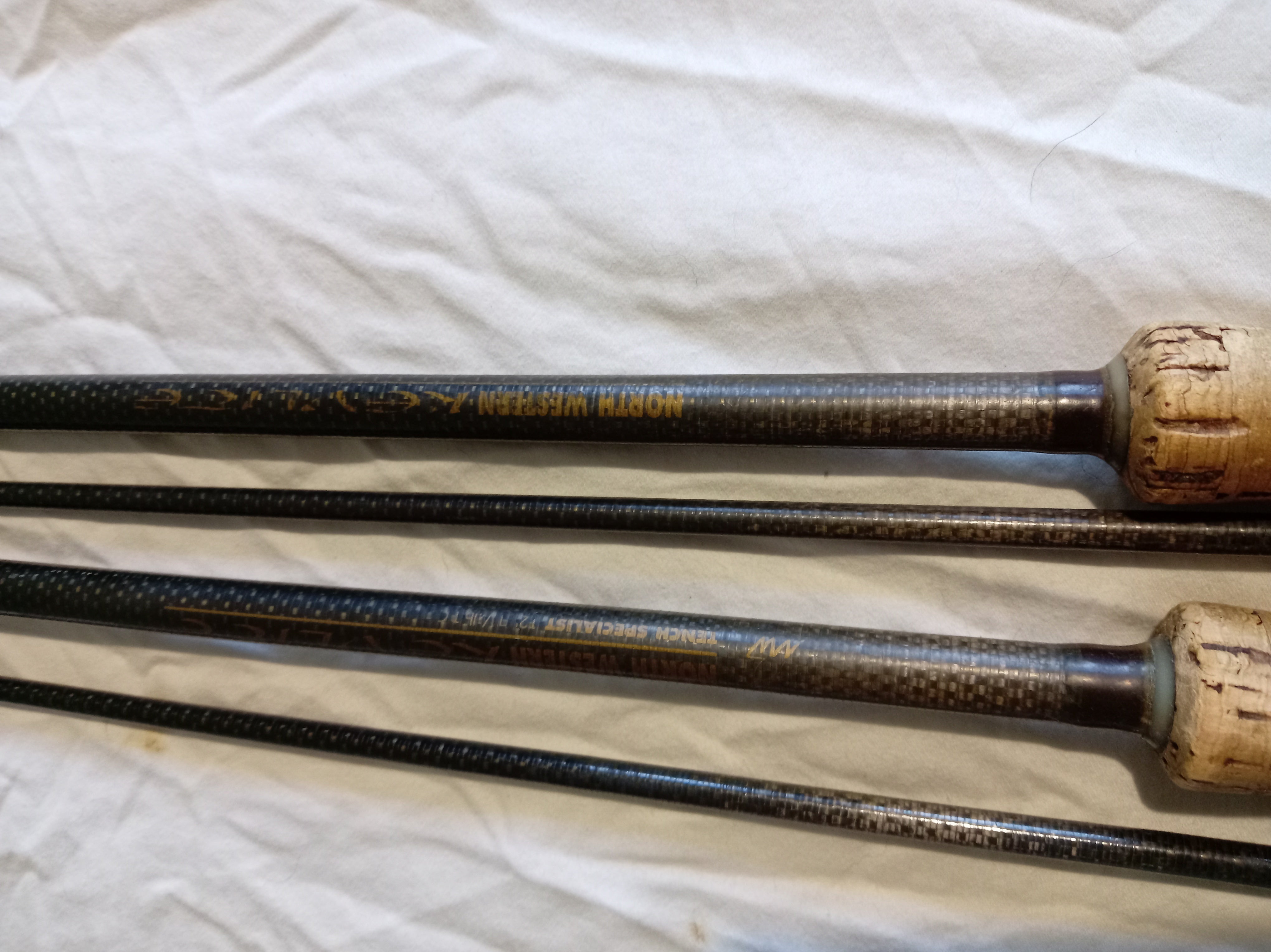 Pair of North Western Kevlite Tench Specialist Rods | 12ft | 1.25lb | Rare Matching Set