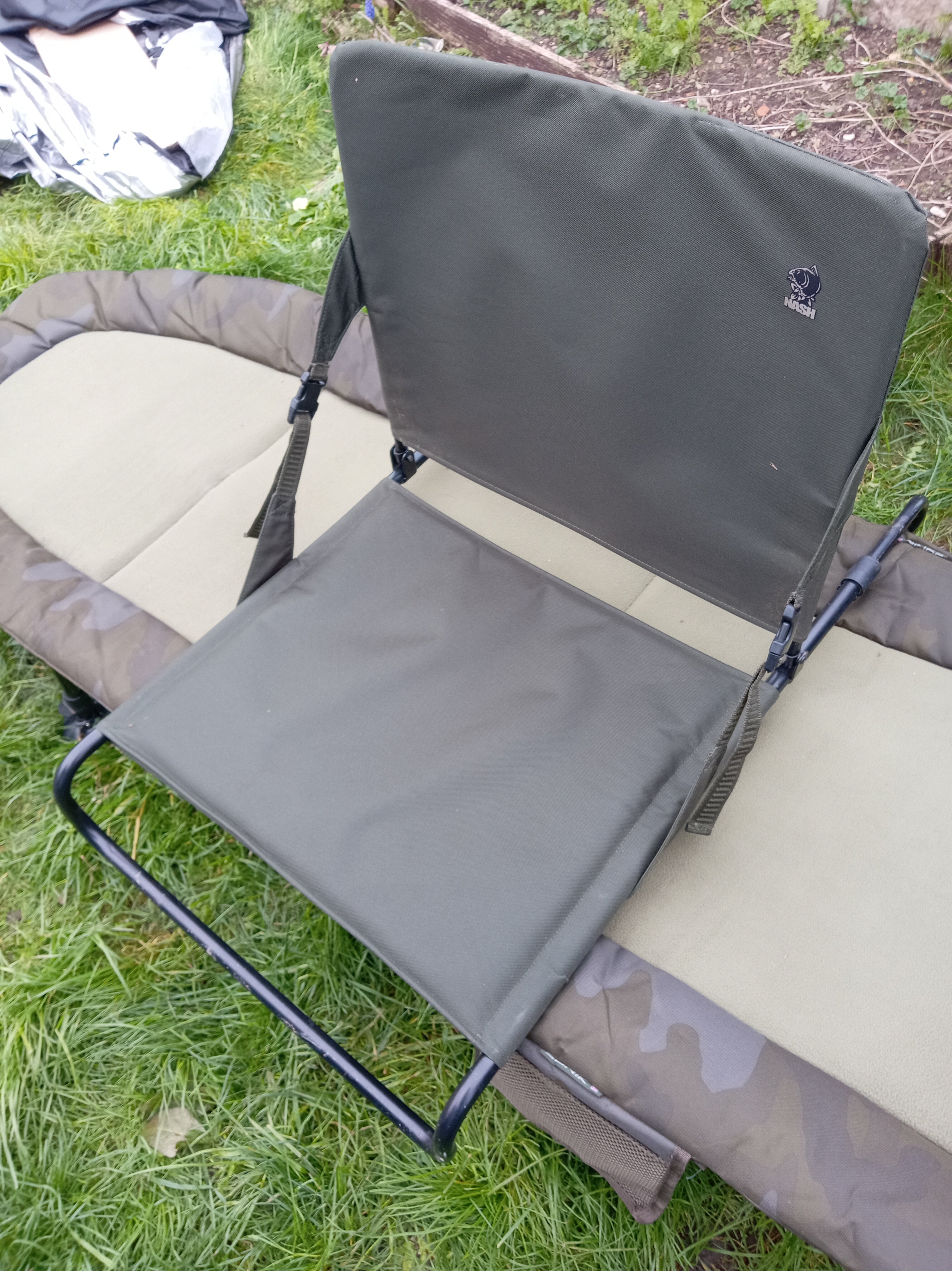 Nash Bed Buddy Adjustable Bedchair Seat - Used - Back Support Bivvy Chair