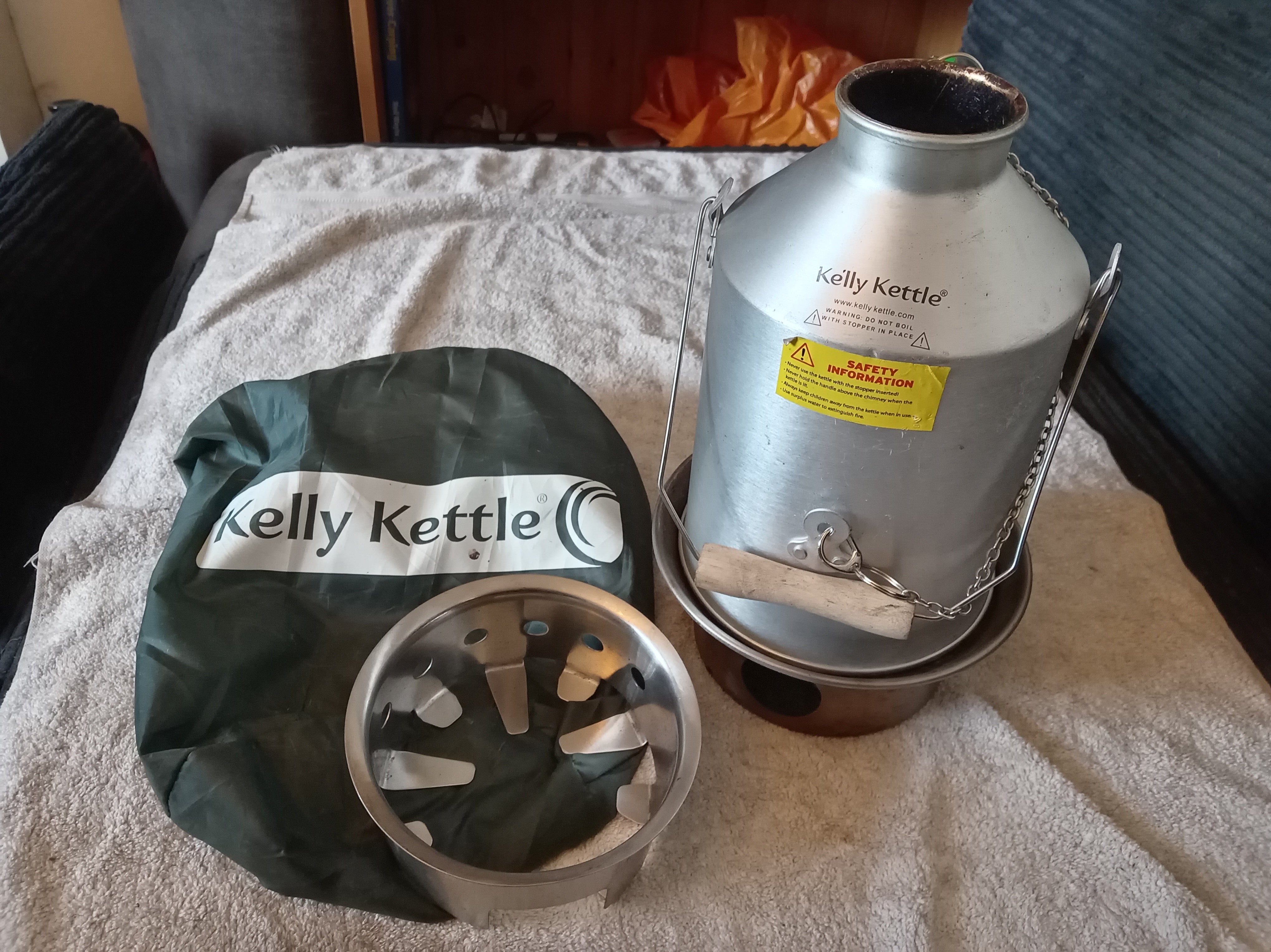Kelly Kettle 1.6L Large Aluminium Camp Stove & Bag - Used/Working