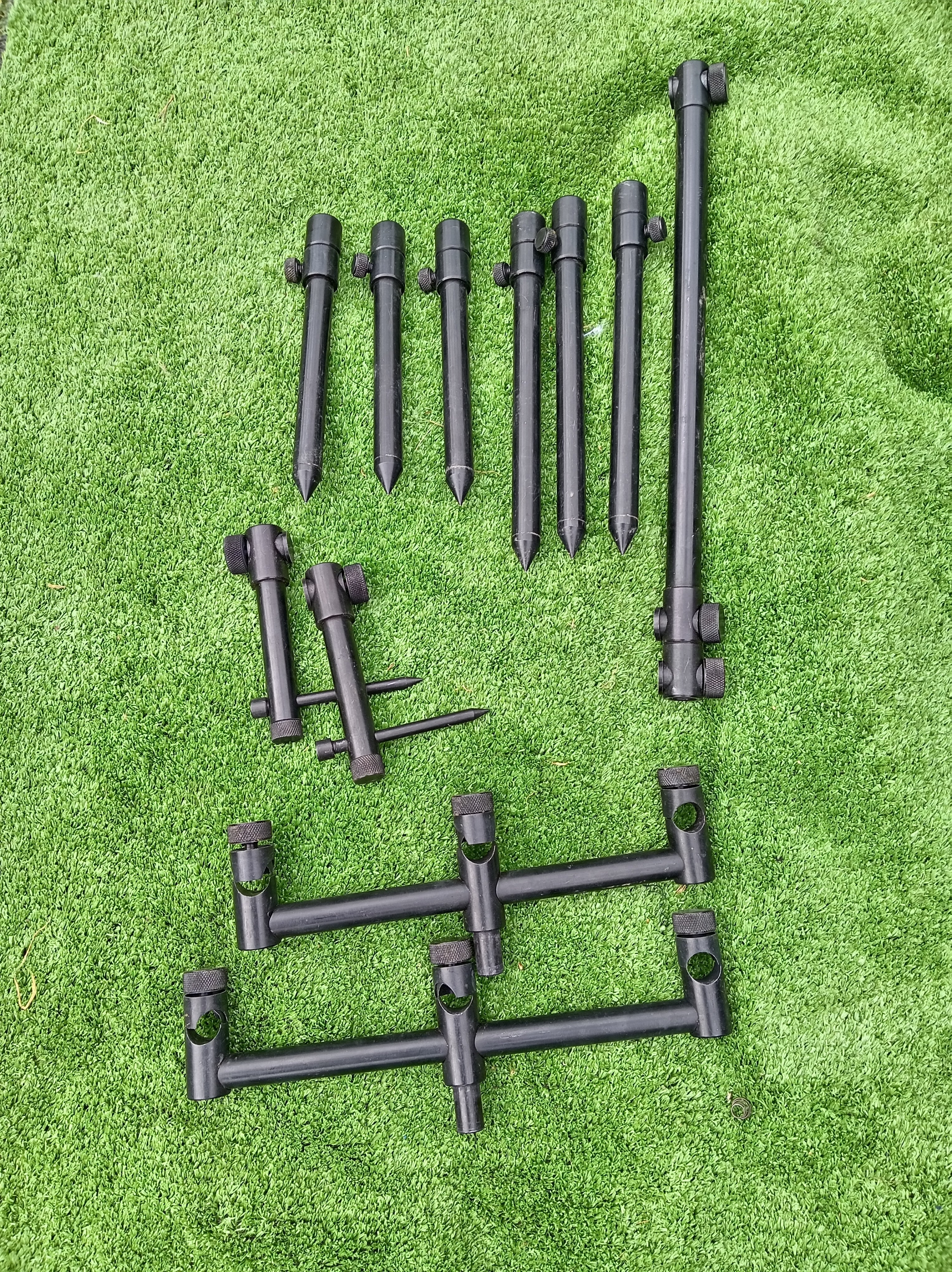 Lidsters 3 Rod Carp Fishing Rod Pod Black Fully Adjustable Very Good Cond