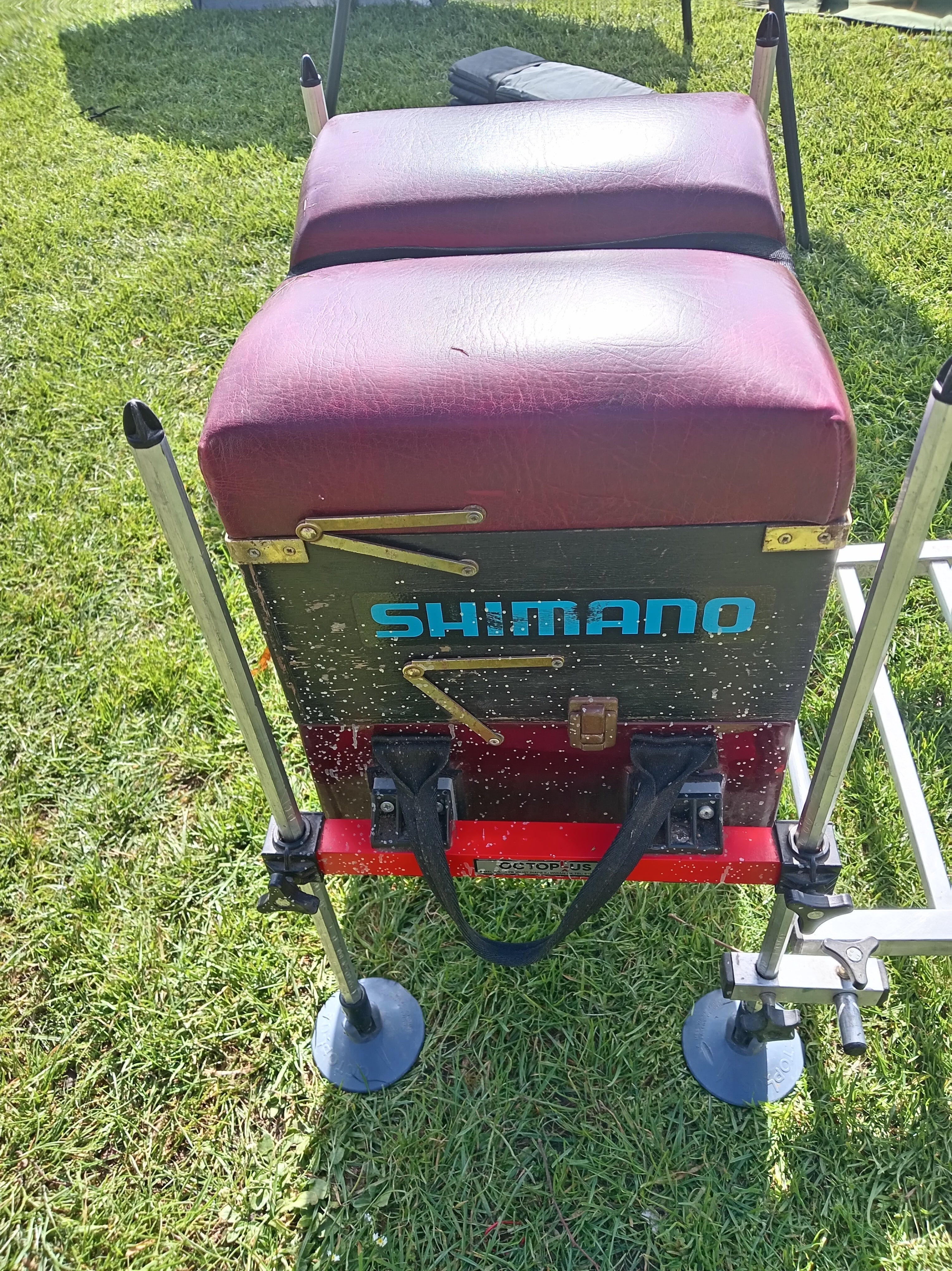 Kiley Canal Box Classic Match Fishing Seat Box with Footplates - Vintage Used