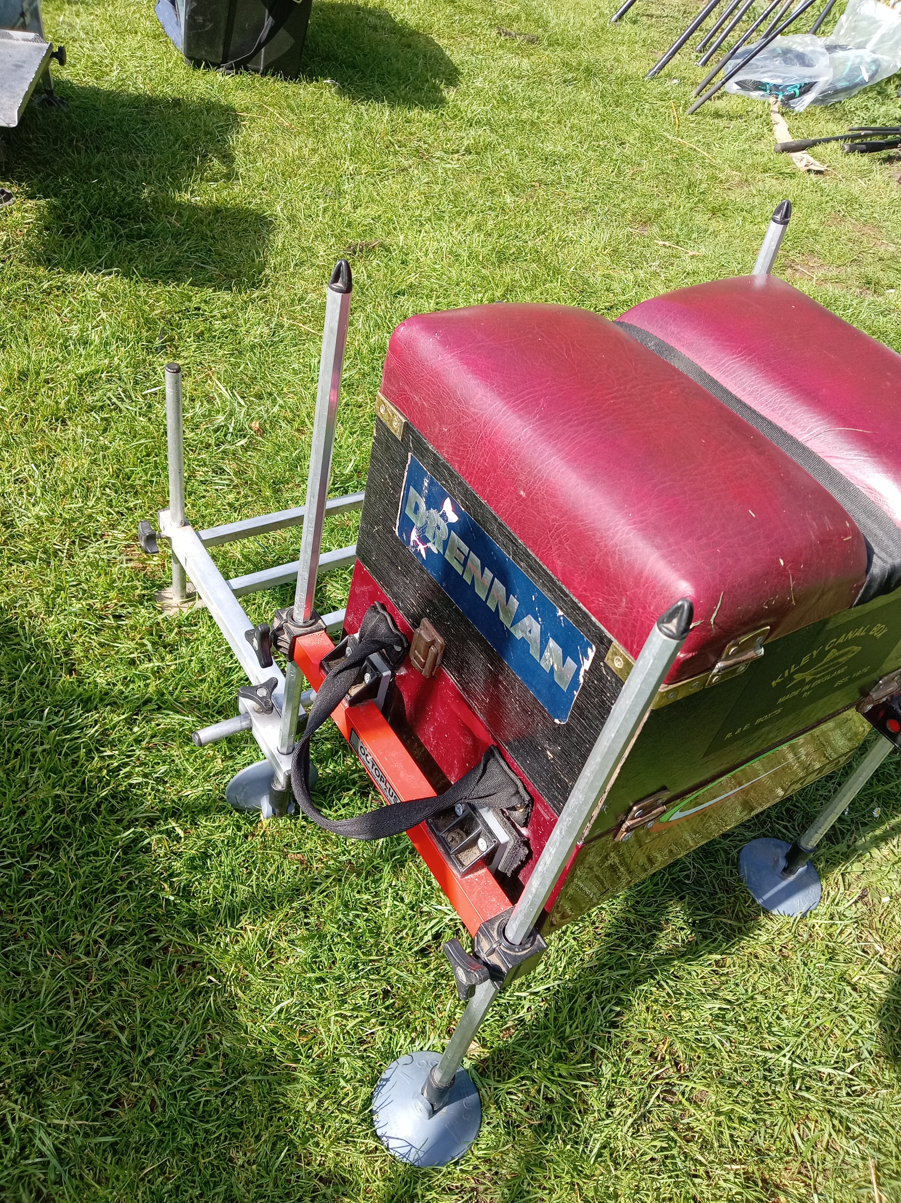 Kiley Canal Box Classic Match Fishing Seat Box with Footplates - Vintage Used