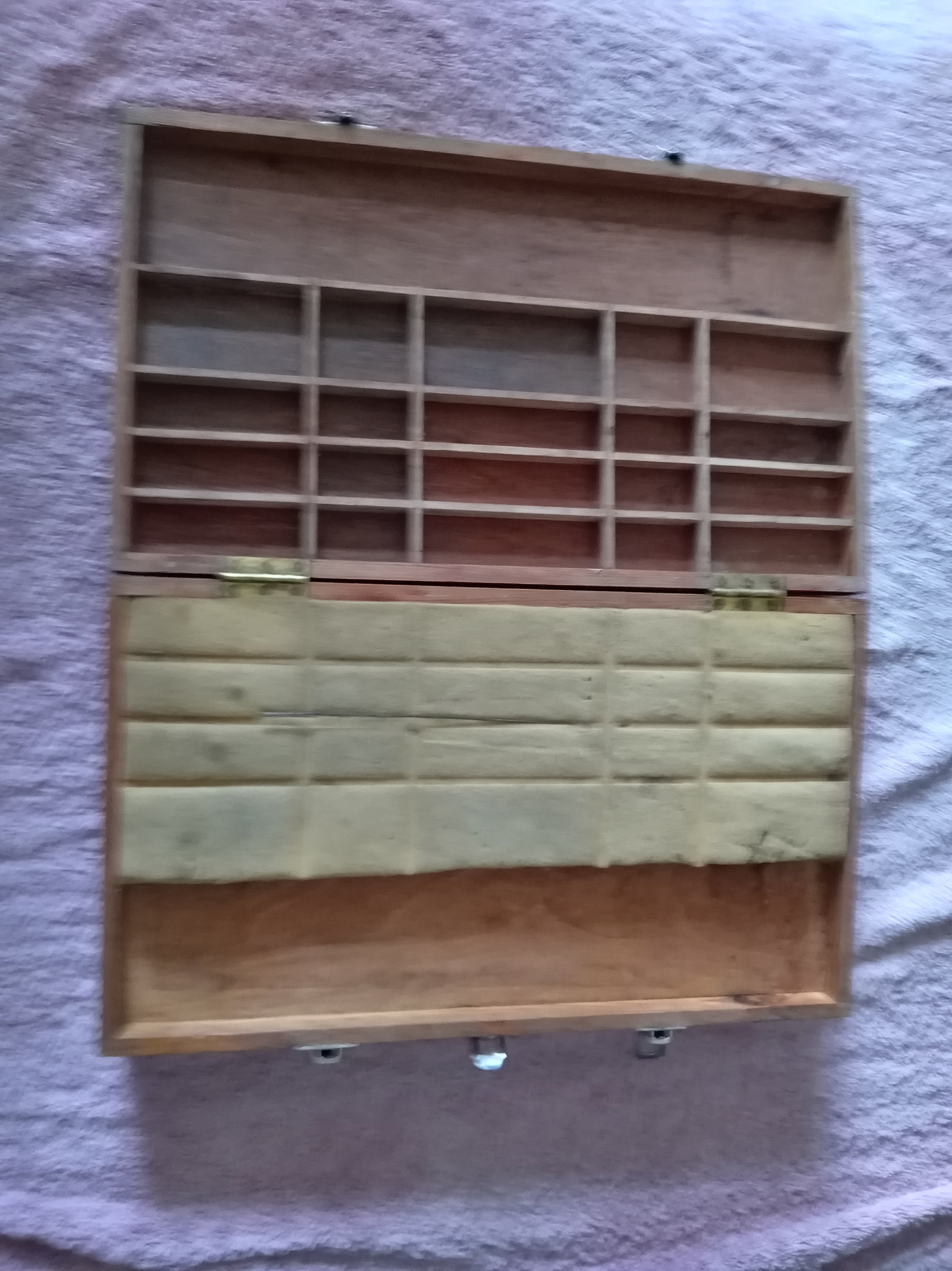 Vintage Wooden Fishing Float Box & Floats | Traditional Angling Storage