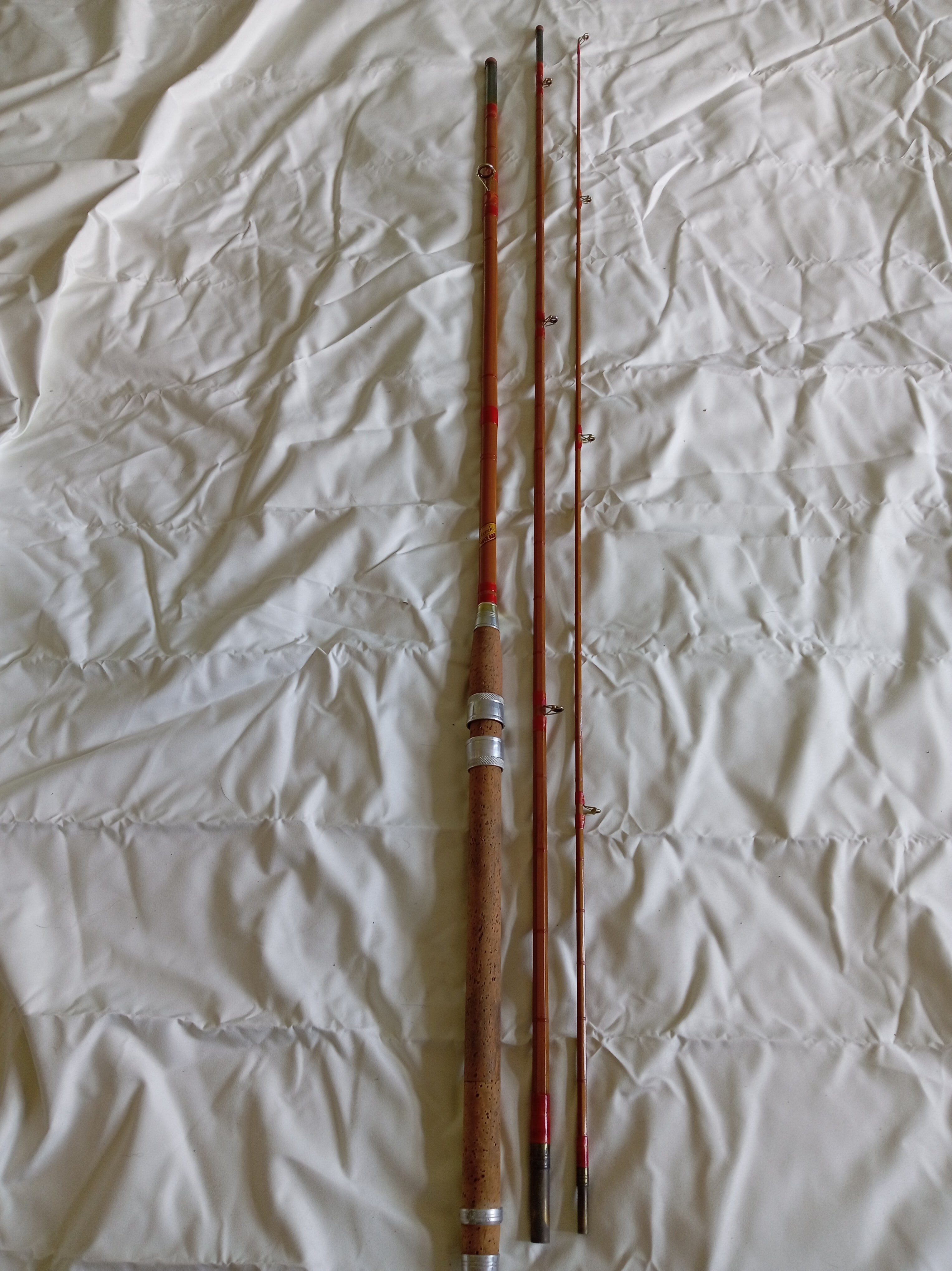 Mint Allcocks Wizard 11ft 3-Piece Split Cane Fishing Rod with Original Bag Vintage