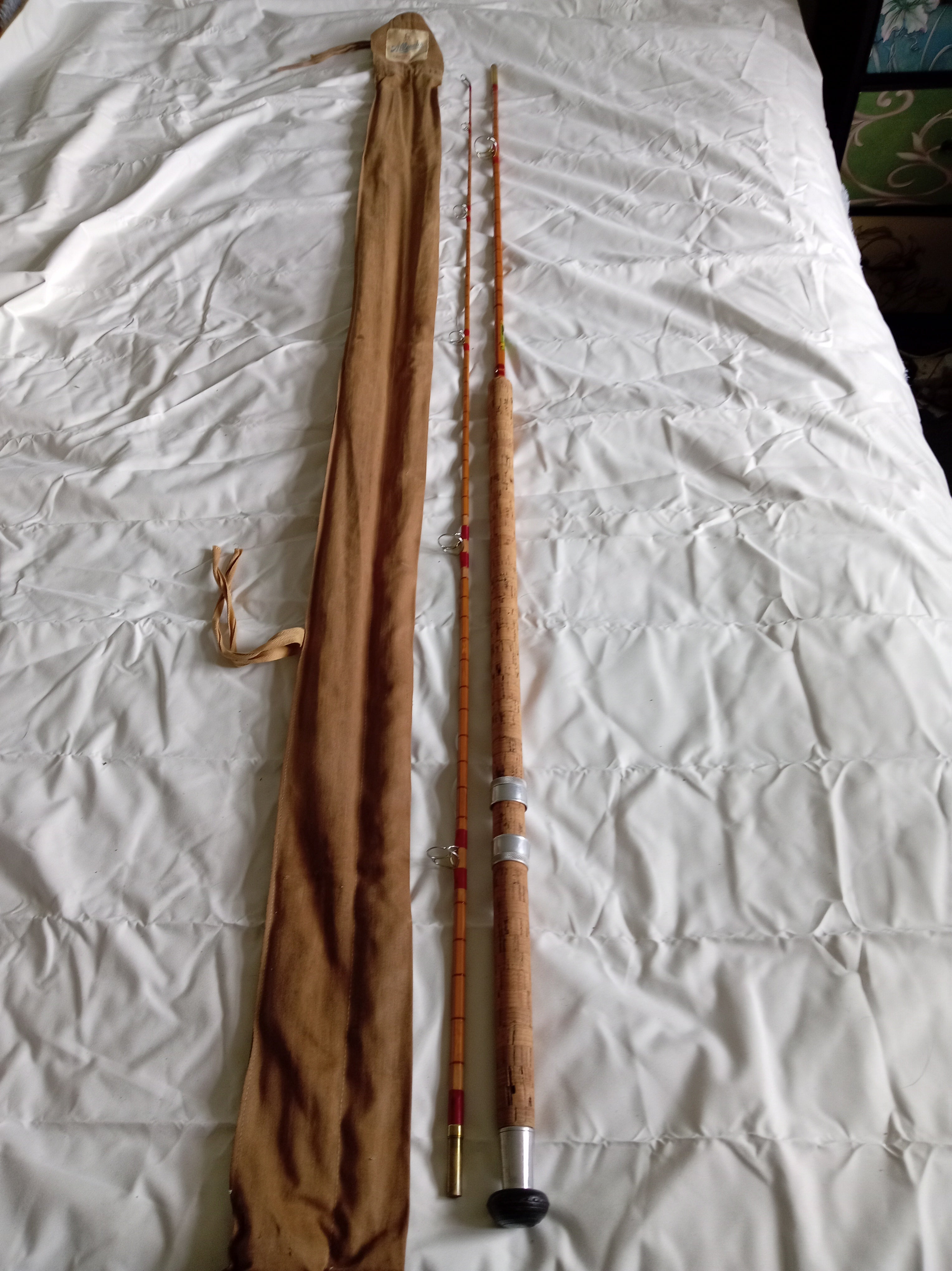 Vintage Allcocks Superb 10ft Split Cane Avon Fishing Rod | Excellent cond