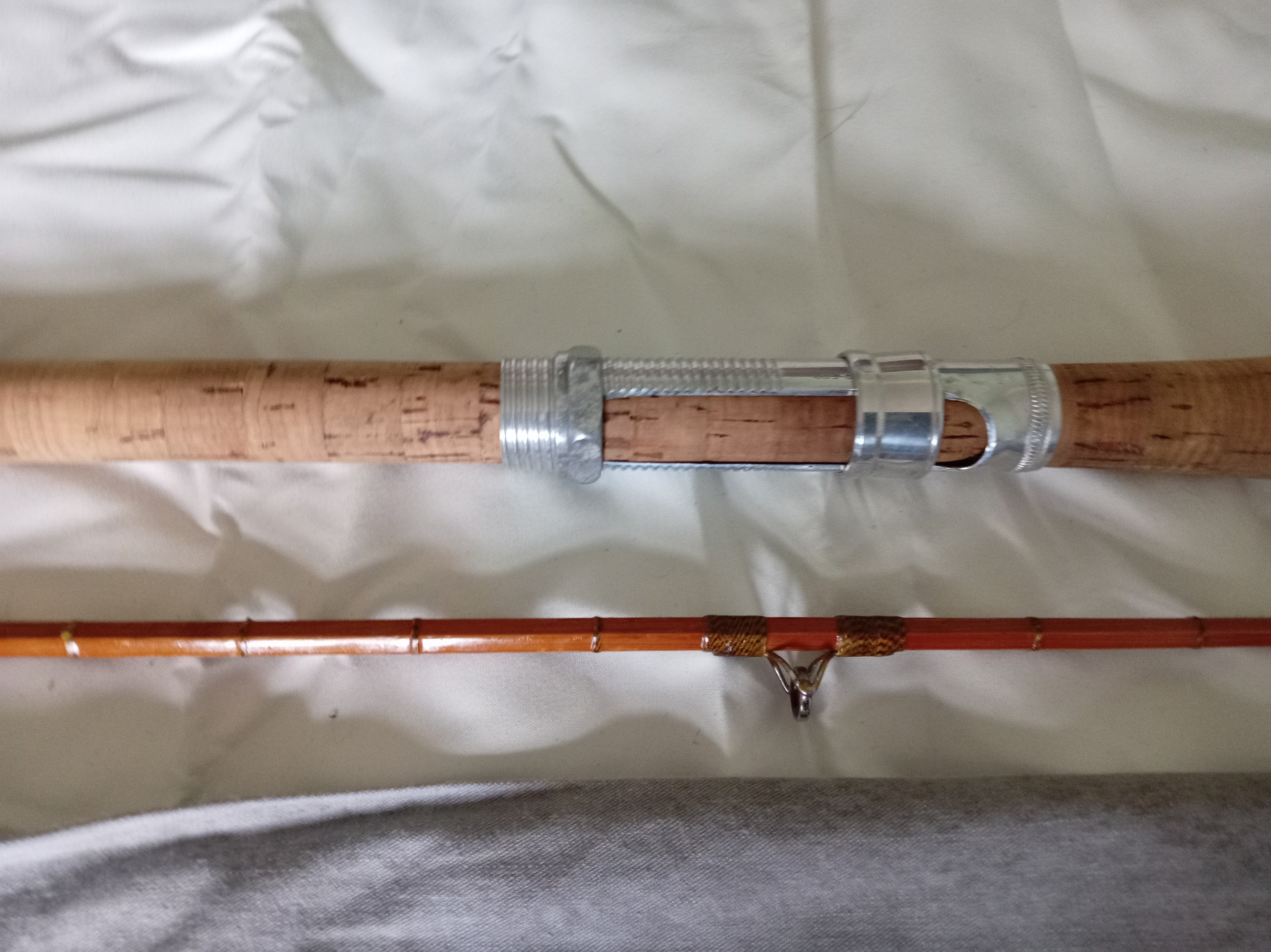 Vintage Martin James 9ft Split Cane Fishing Rod Robertsons of London With Bag