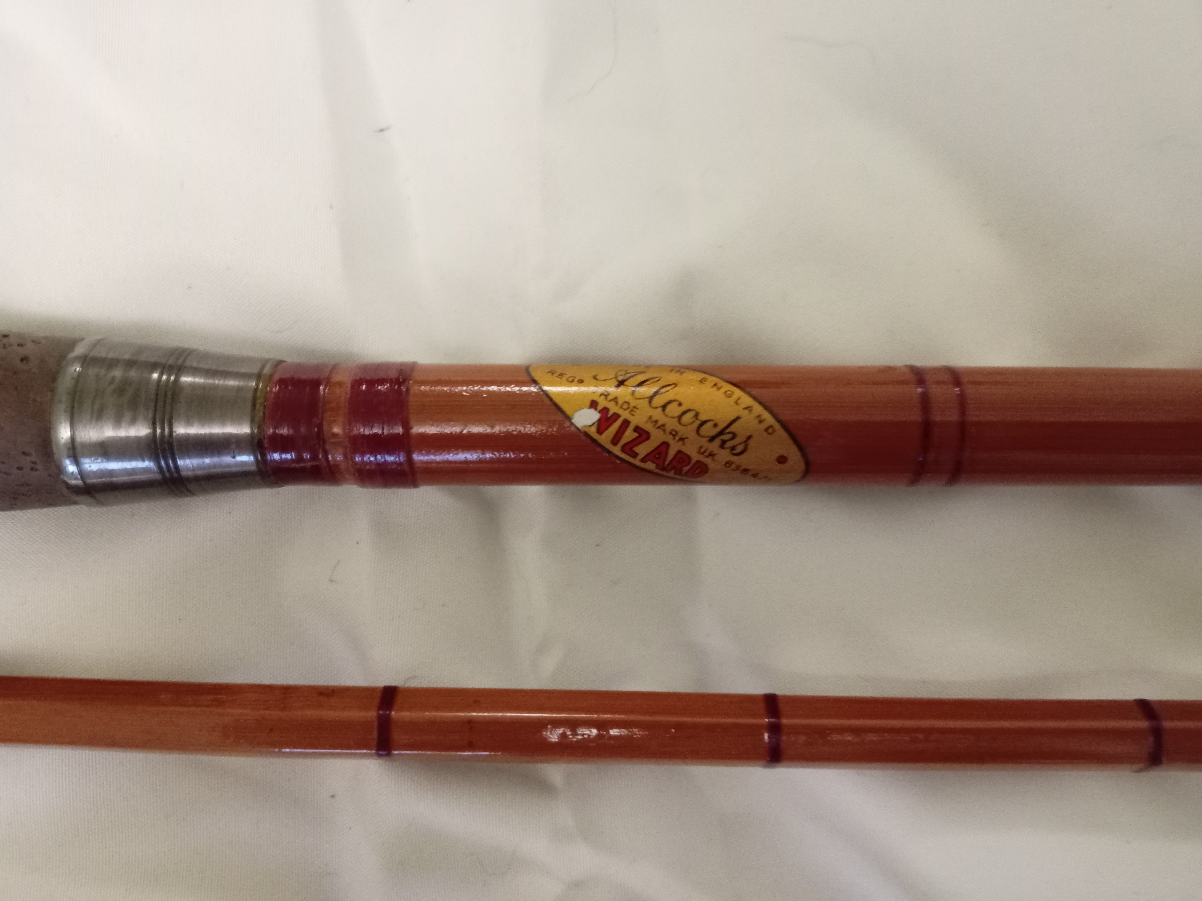 Allcocks Wizard 11ft 3-Piece Split Cane Fishing Rod in Very Good condition