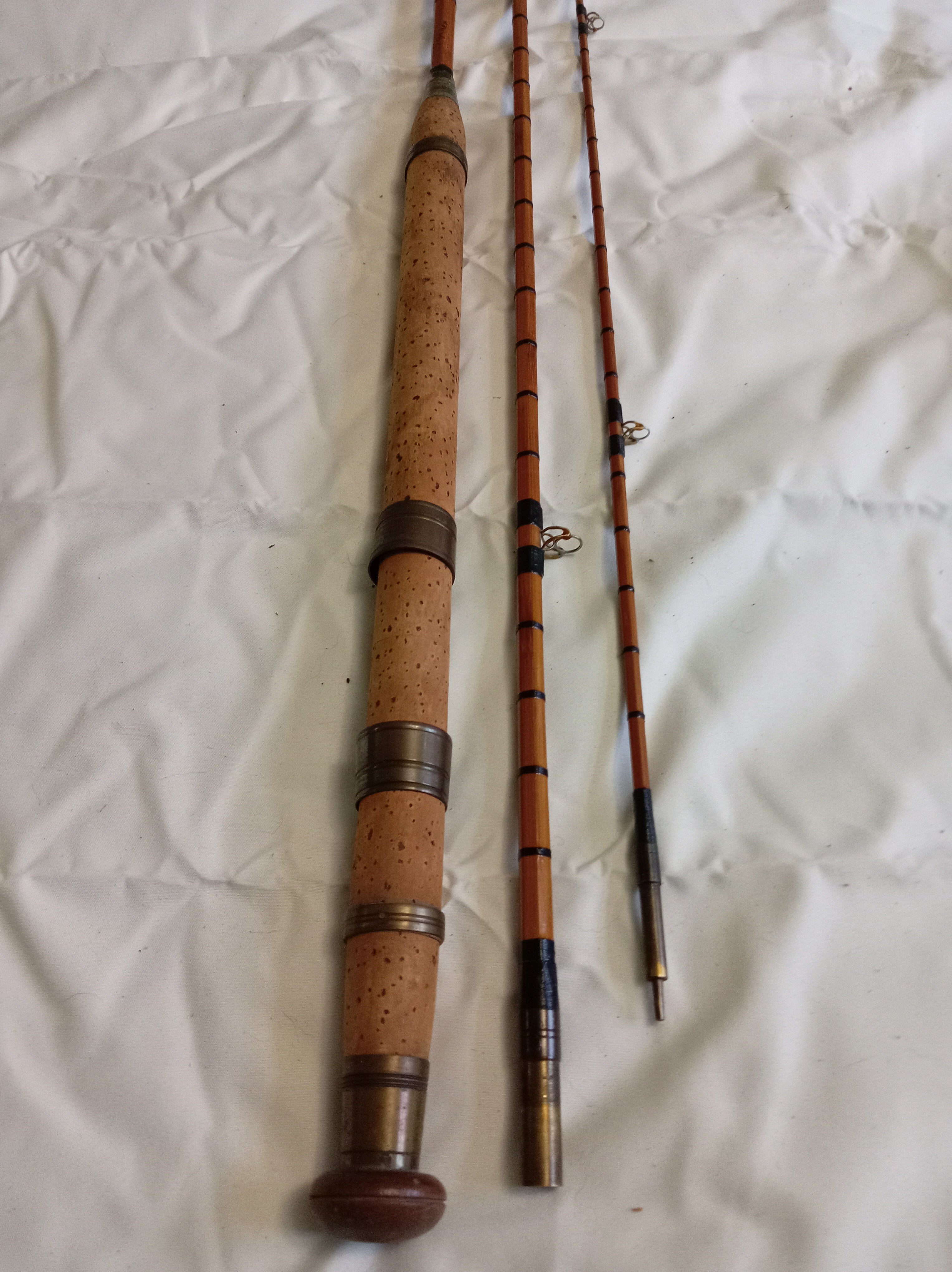 Vintage Allcocks Sapper 9ft 3-Piece Split Cane Trout Fly Fishing Rod Classic
