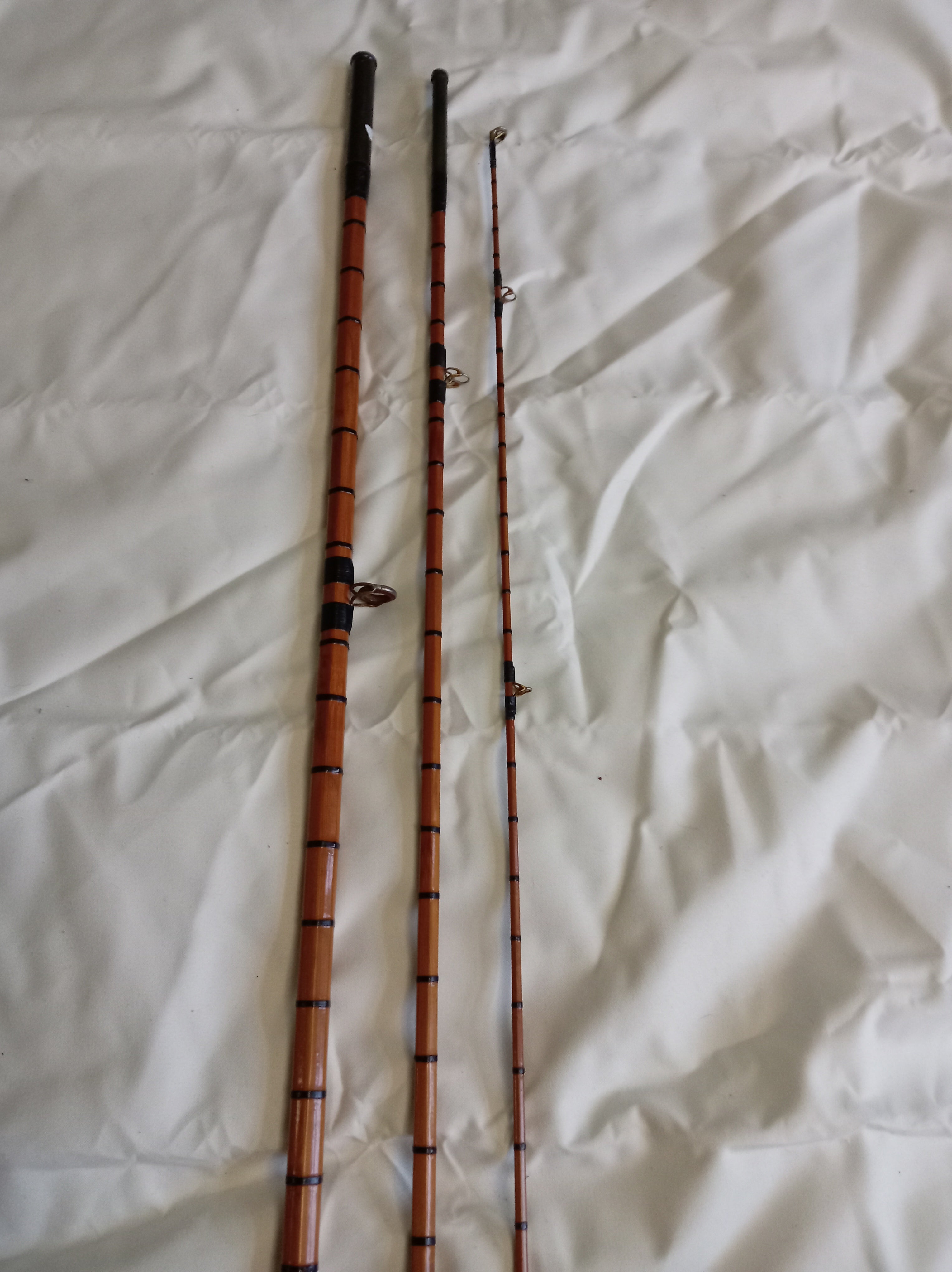 Vintage Allcocks Sapper 9ft 3-Piece Split Cane Trout Fly Fishing Rod Classic