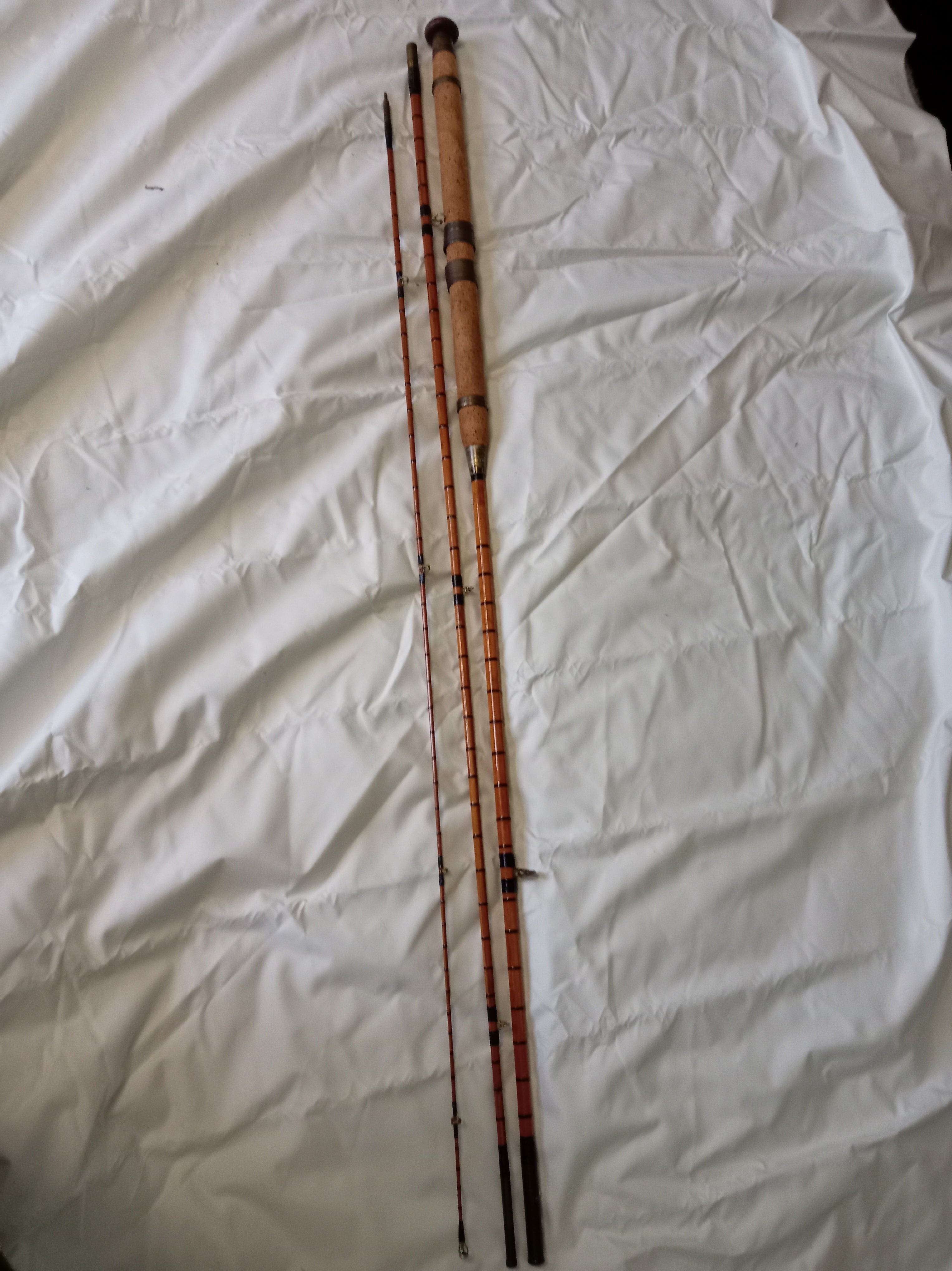 Vintage Allcocks Sapper 9ft 3-Piece Split Cane Trout Fly Fishing Rod Classic