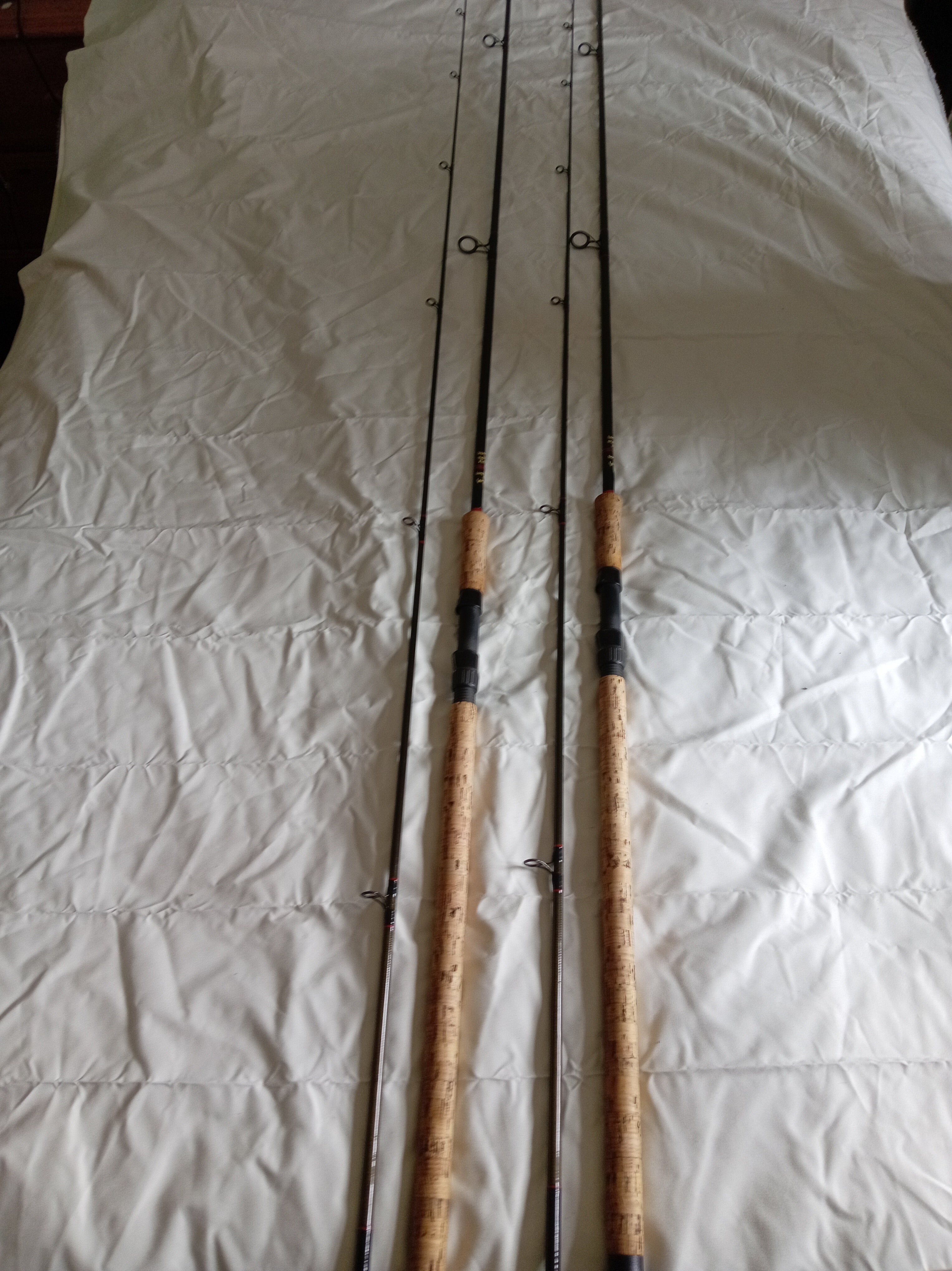 PAIR Harrison MultiCarp Handbuilt 12ft 2.25lb TC Carp Barbel Fishing Rods