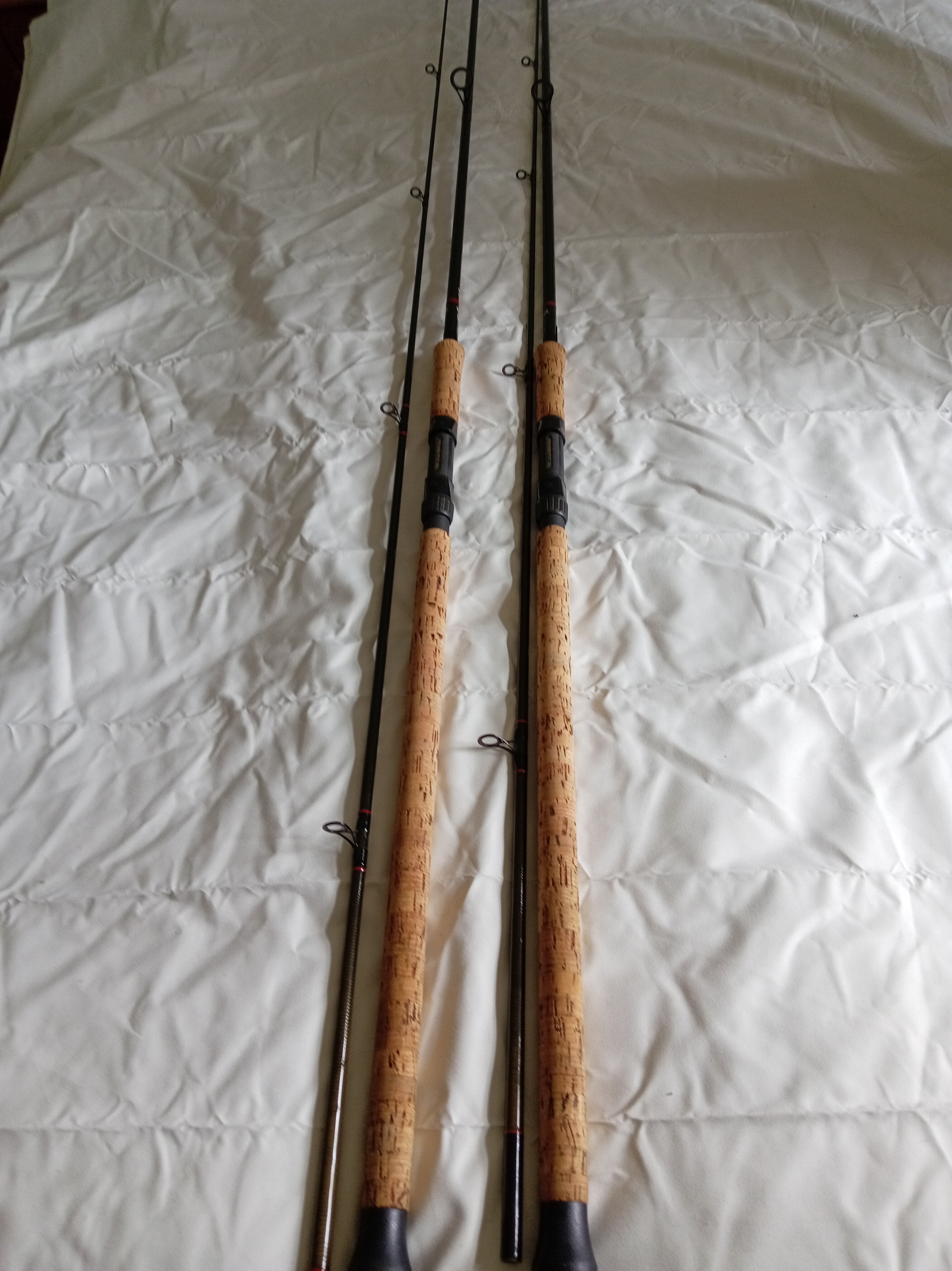 PAIR Harrison MultiCarp Handbuilt 12ft 2.25lb TC Carp Barbel Fishing Rods
