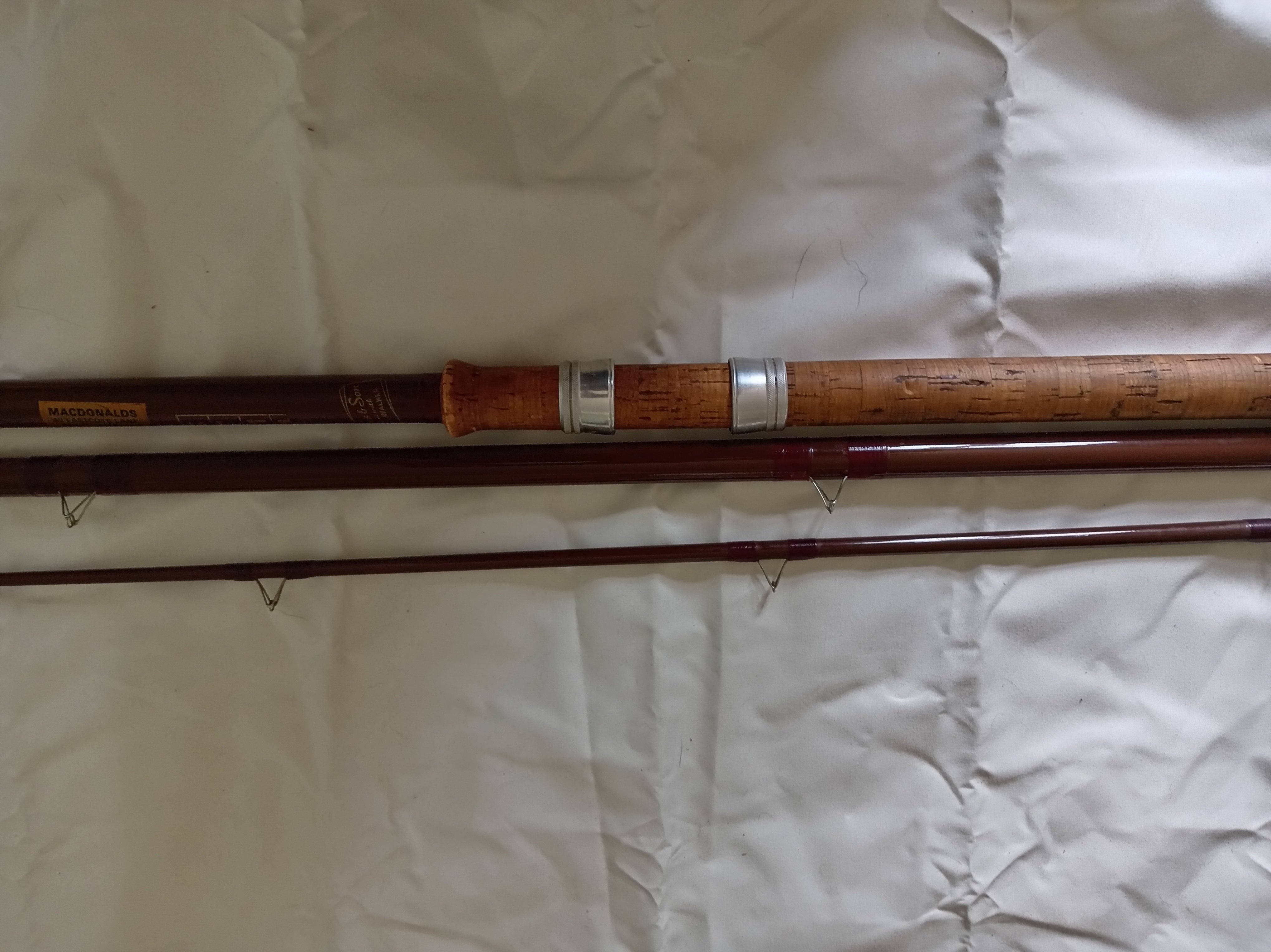 Vintage B James & Son Bruce & Walker CTM14 3-Piece Float Rod - Repaired Tip + Bag