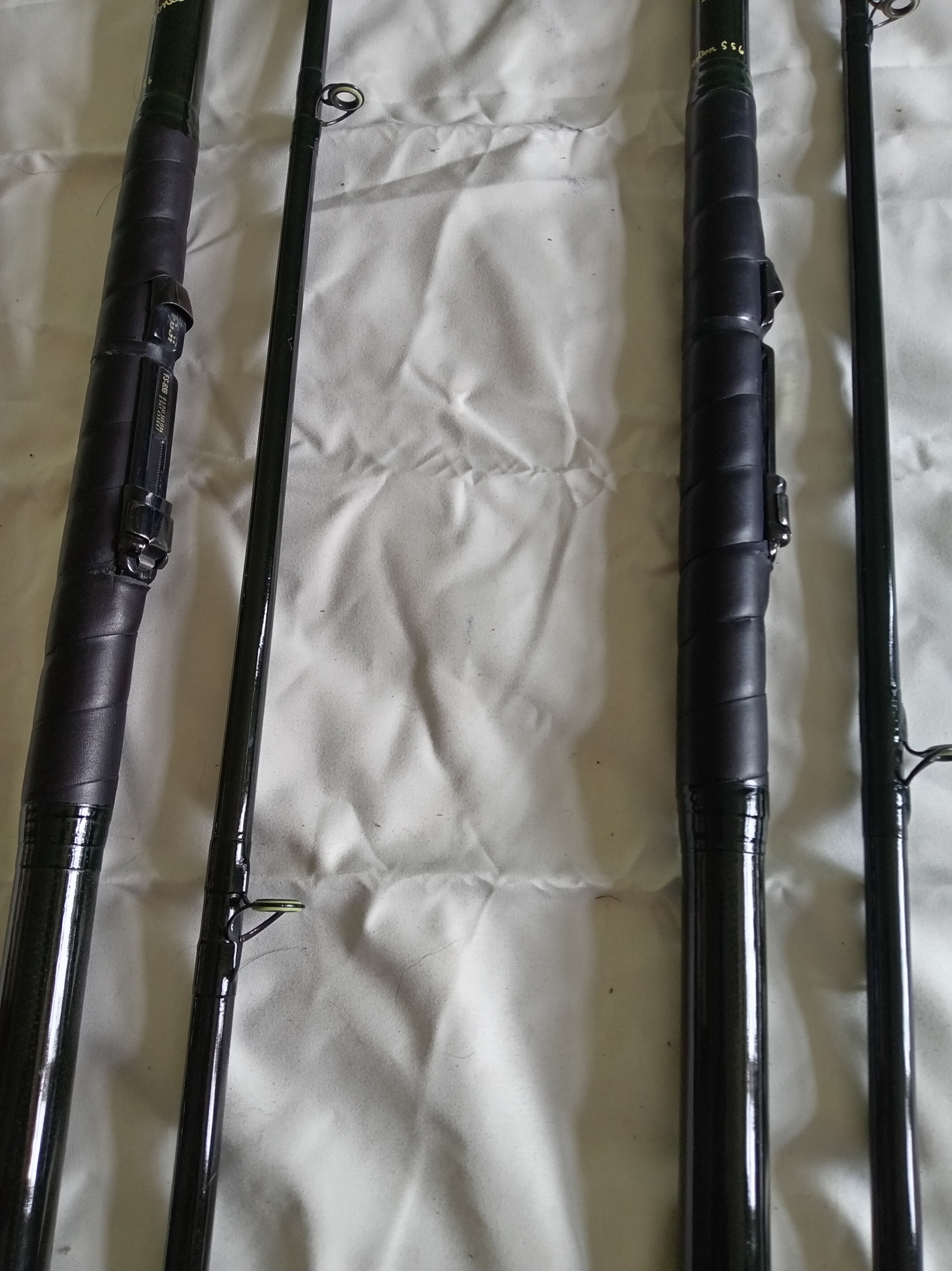 PAIR Vintage North Western SS6 Carp Rods 11ft Handbuilt Pristine Custom Old School