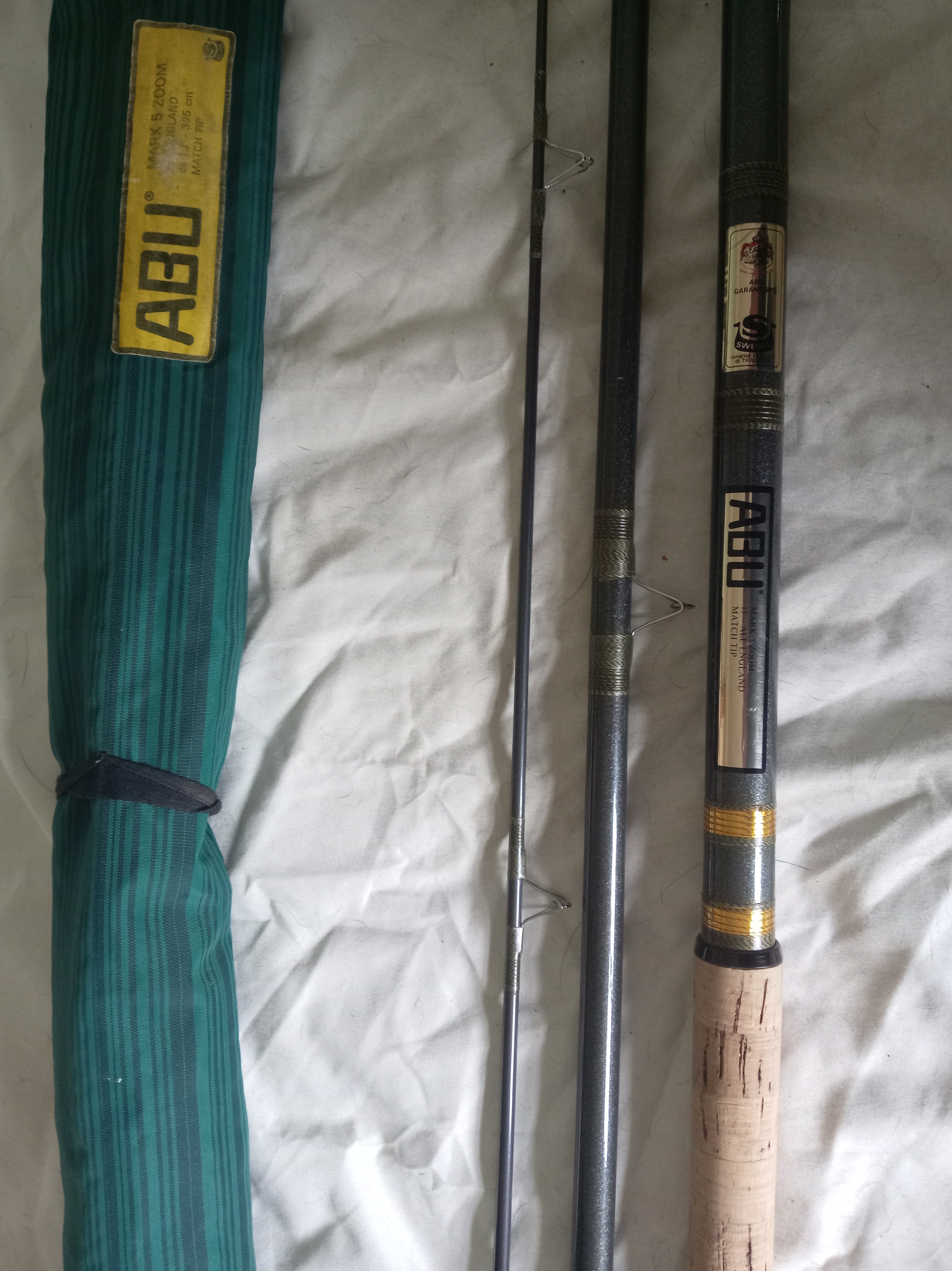 Abu Mark 5 13ft Zoom Match Rod All England Tip Float Vintage Fishing Rod & Bag