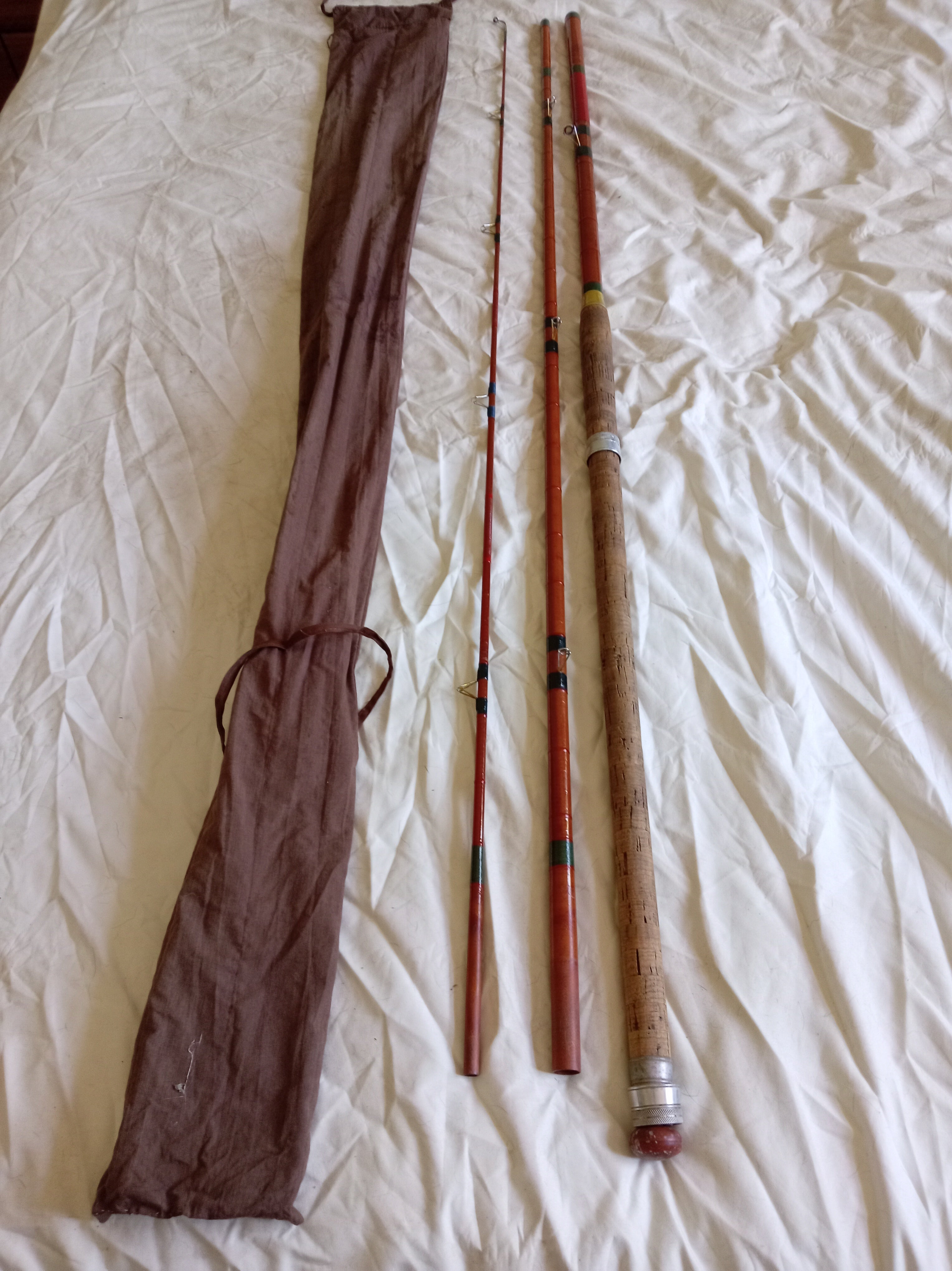 Vintage J Clayton Boston 13ft Fibreglass Fishing Rod Fenland Handbuilt Match Float