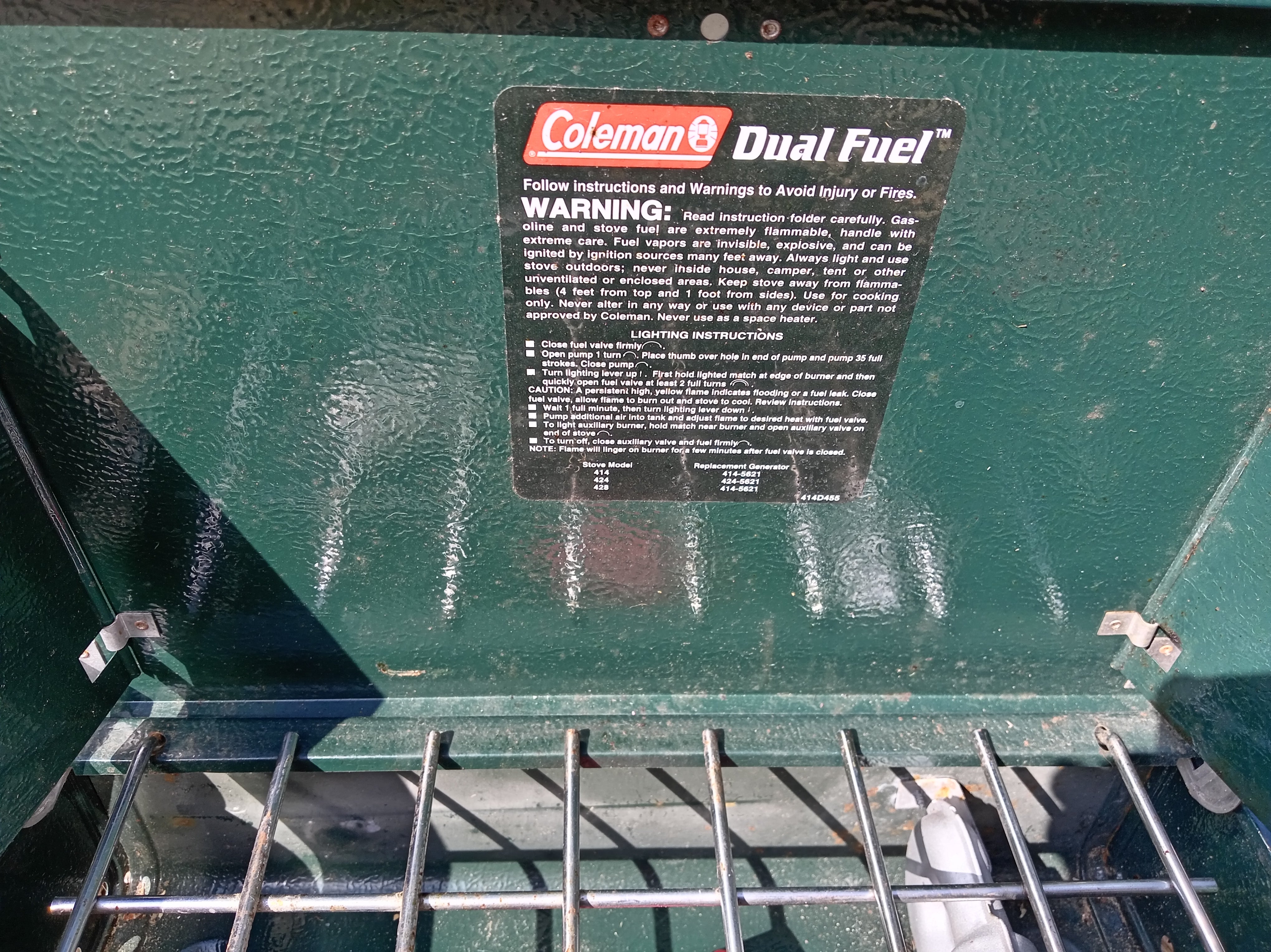 Coleman Dual Fuel 2 Burner Stove Old School Carp Fishing Camping Cooker