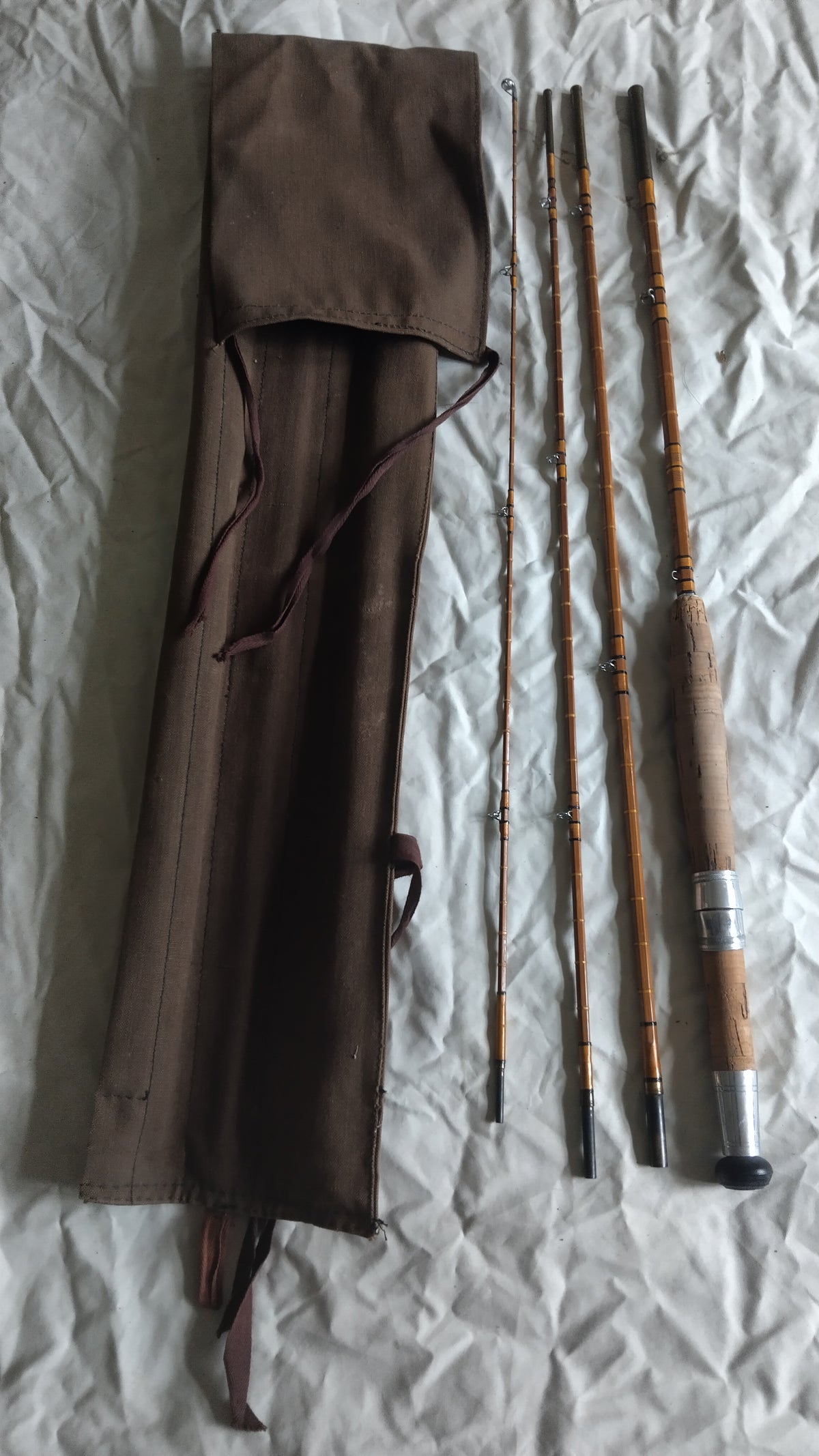 W Eyles Handbuilt 8ft Split Cane Fly Rod Vintage Traditional Cane Fly Fishing