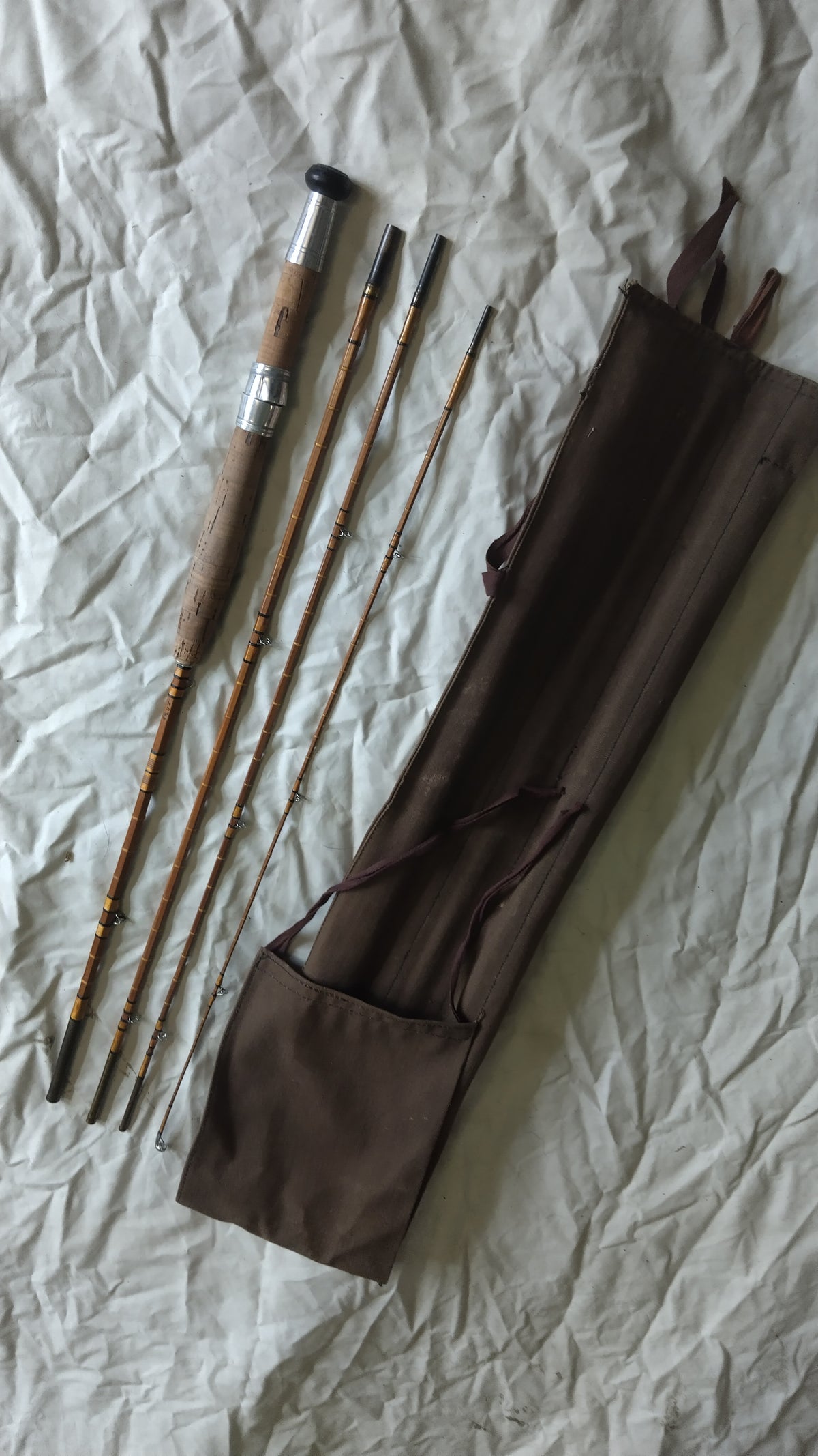 W Eyles Handbuilt 8ft Split Cane Fly Rod Vintage Traditional Cane Fly Fishing