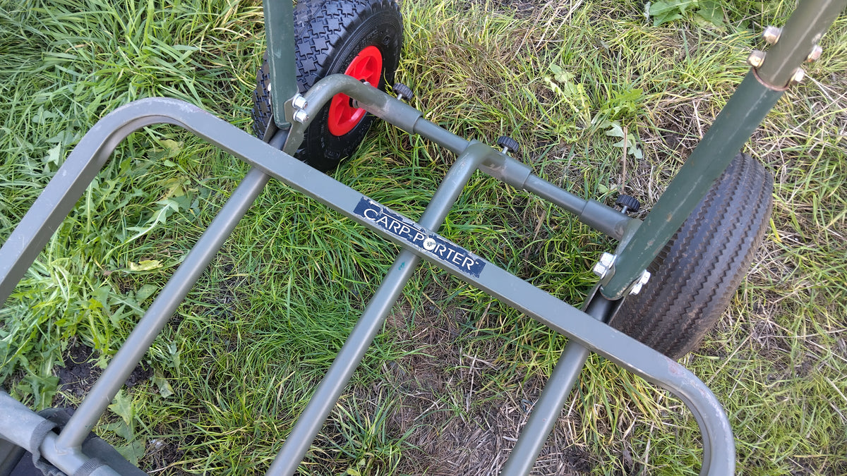 Carp Porter 2 Wheel Fishing Barrow Trolley + Drop In Bag Carp Fishing Used