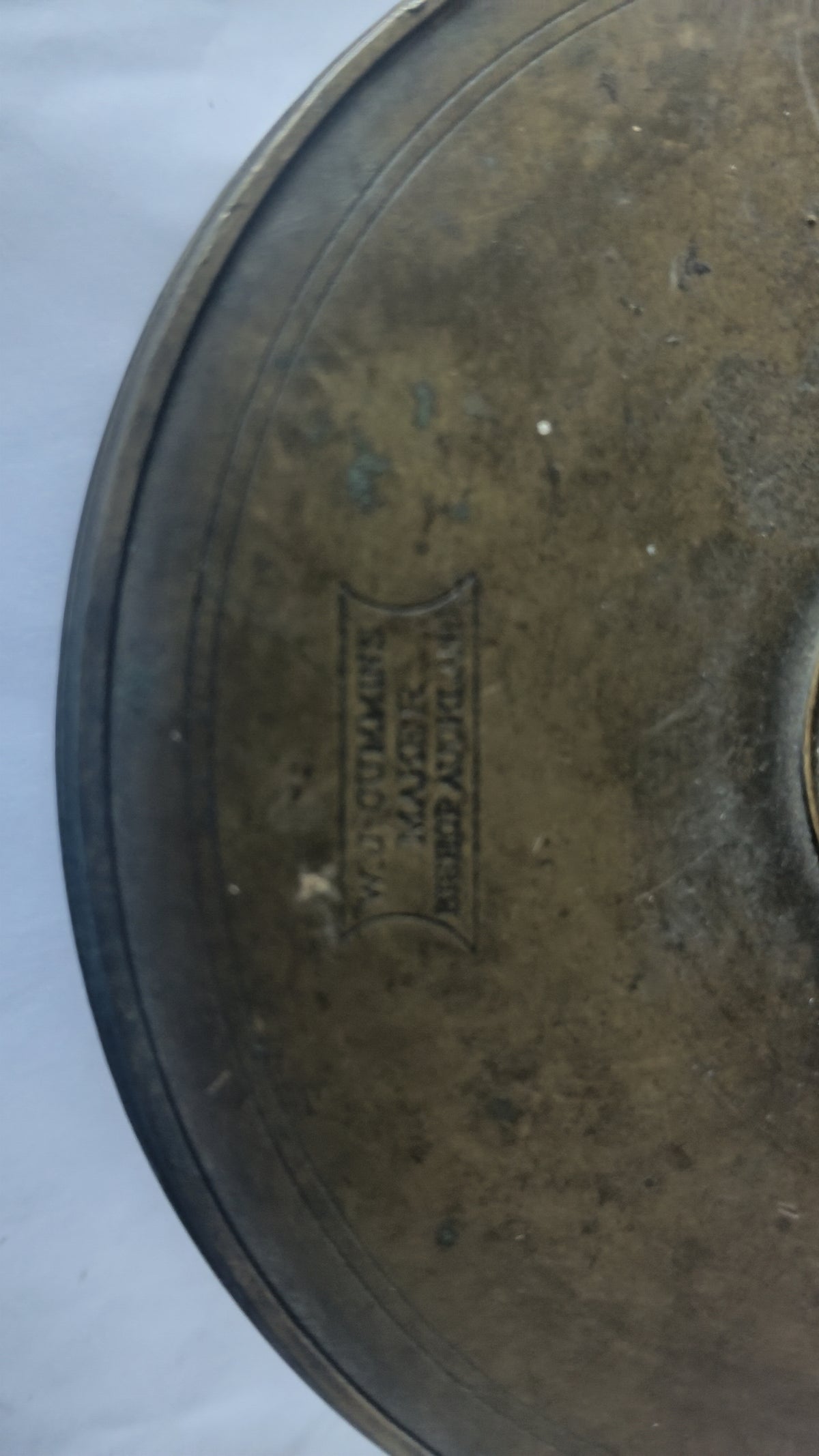 Antique W J Cummins Bishop Auckland 4" Brass Fishing Reel Centrepin