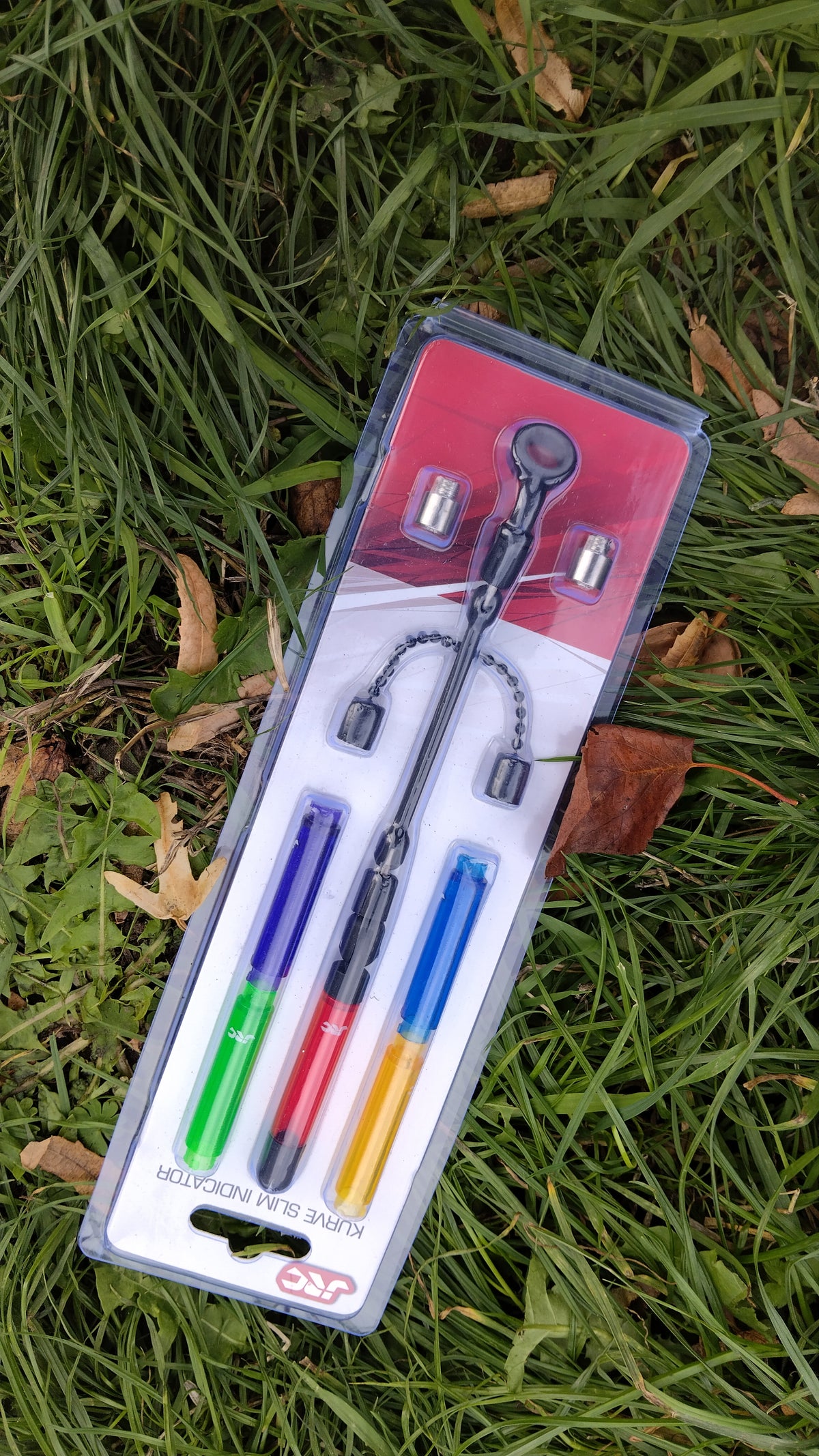 JRC Kurve Slim Bite Indicator Kit Carp Fishing Bobbin 5 Colour Caps Weights