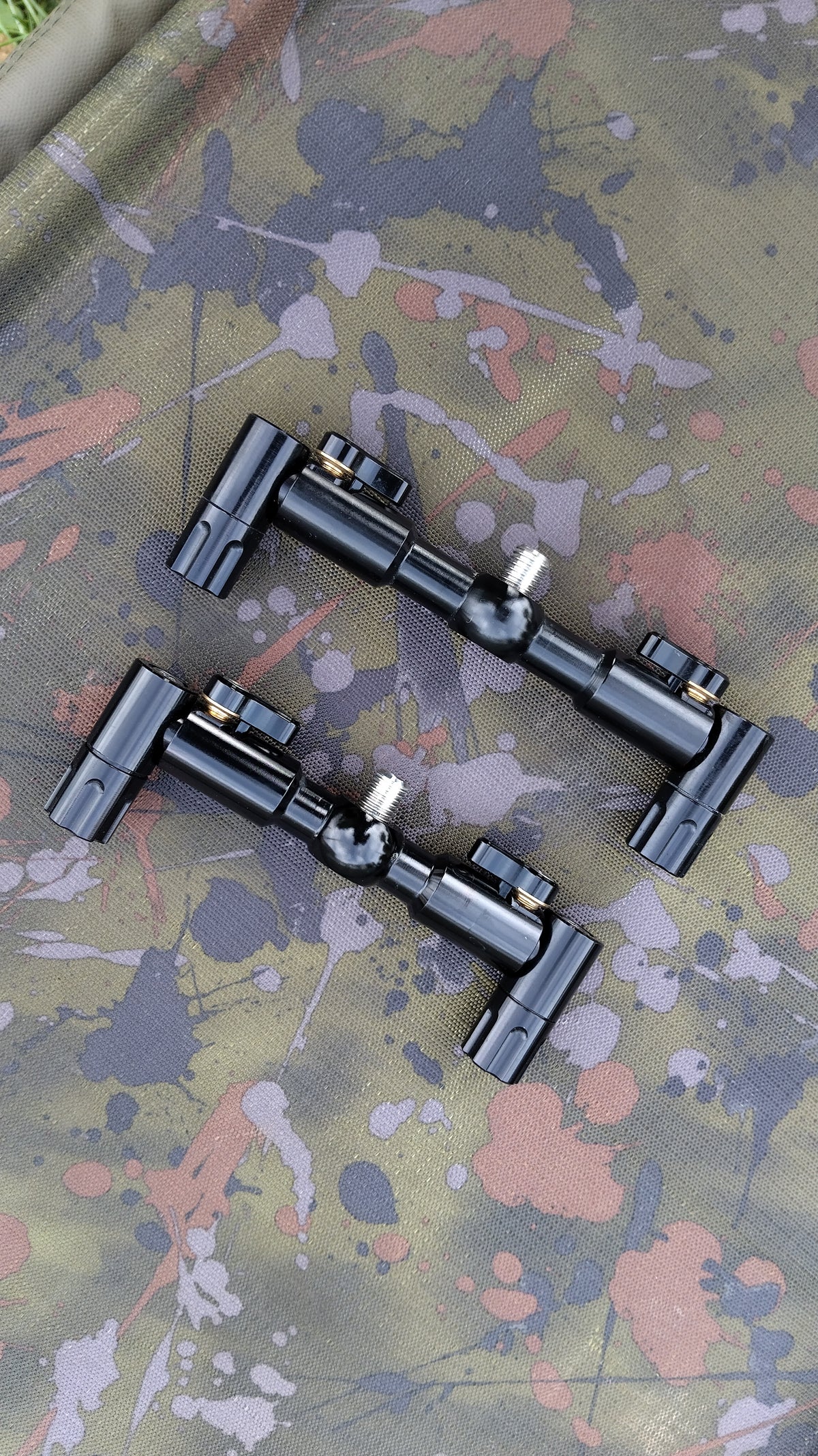JAG Black 2 Rod Buzz Bars Pair 5in & 5.5in Carp Fishing Used
