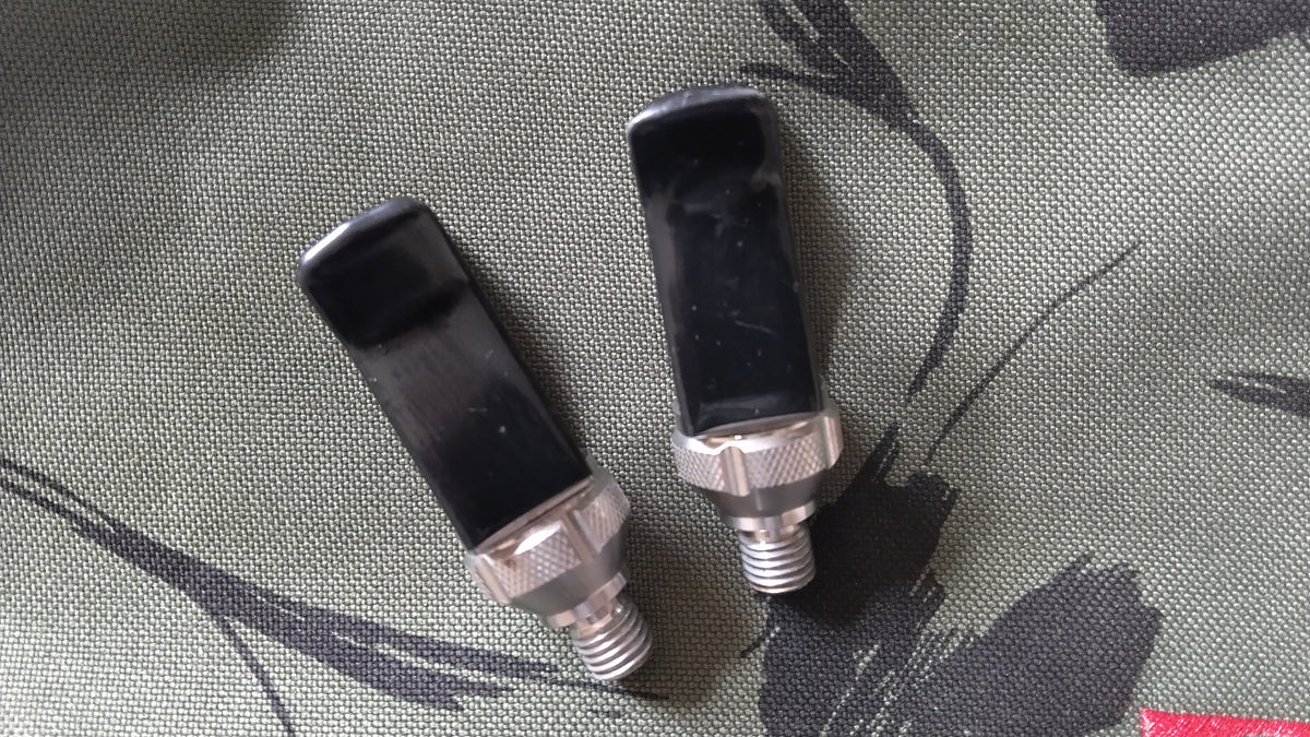 Pair Solar P1 Center-Loc Adjustable Butt Grips Back Rests Carp Fishing VGC