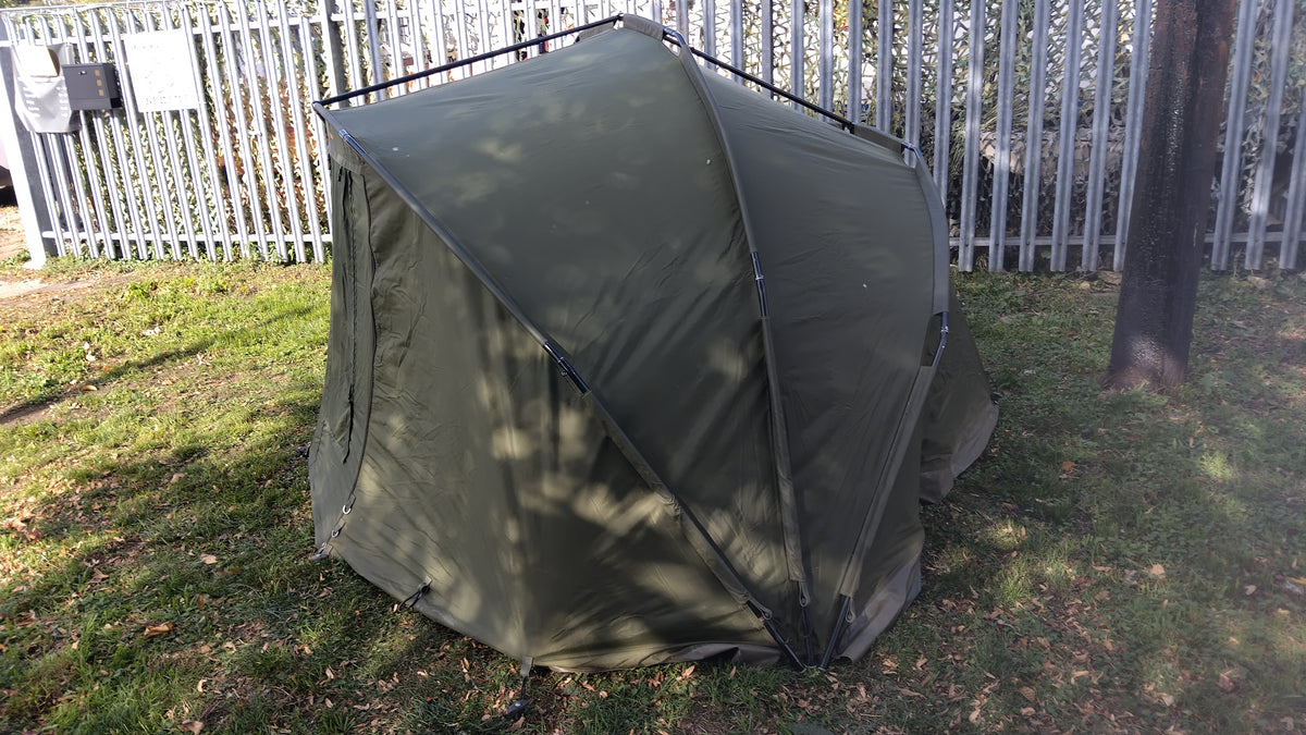 Trakker Armadillo 2 Man Carp Fishing Bivvy + Winter Overwrap Groundsheet & Pegs