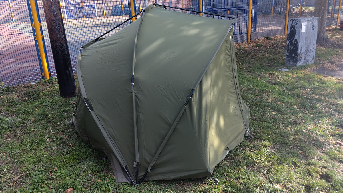 Trakker Armadillo 2 Man Carp Fishing Bivvy + Winter Overwrap Groundsheet & Pegs