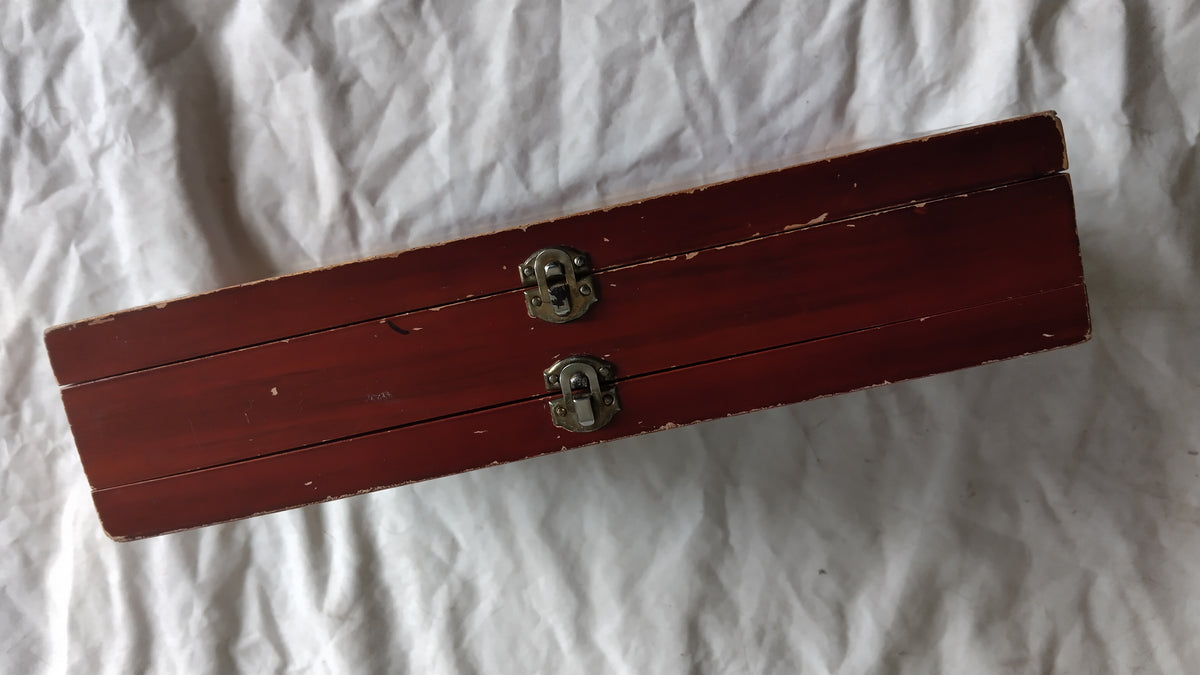 Traditional Wooden Fishing Fly Box Twin Layer Double Decker