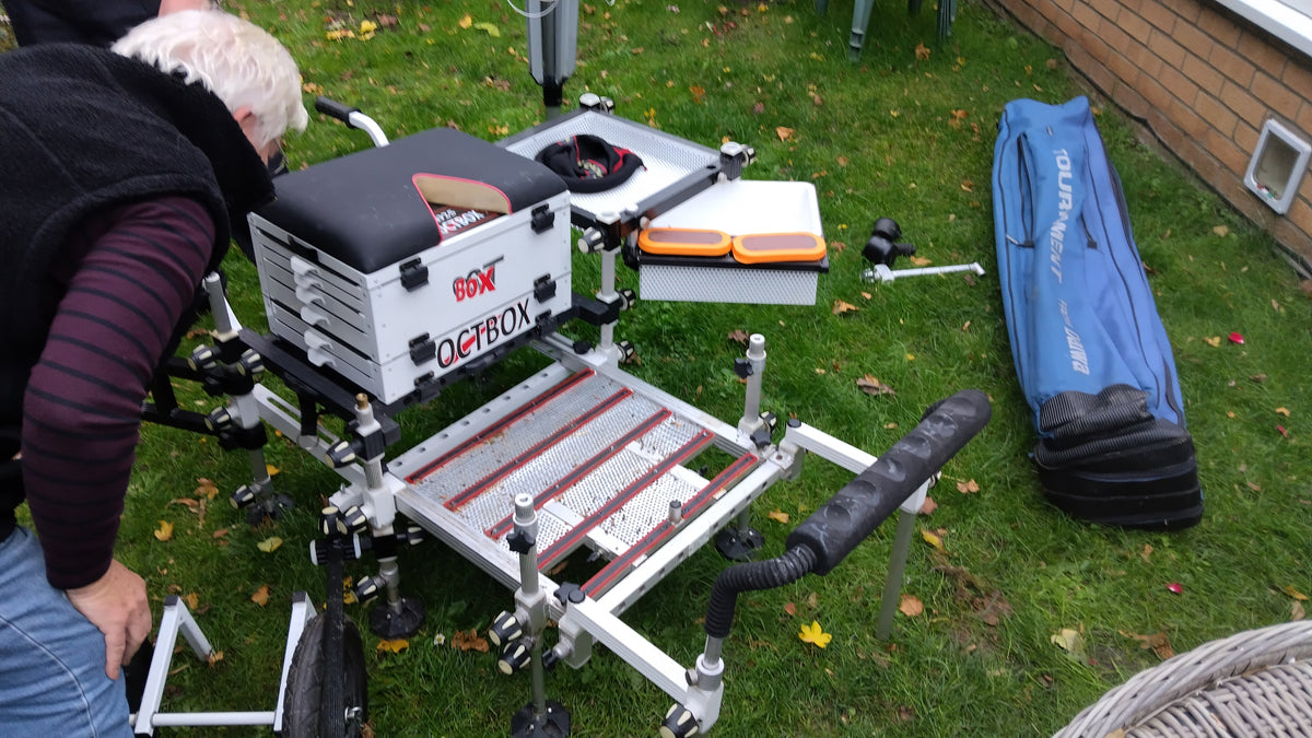 Octbox D25 Seat Box + Barrow Kit Footplate & Accessories Match Feeder Fishing