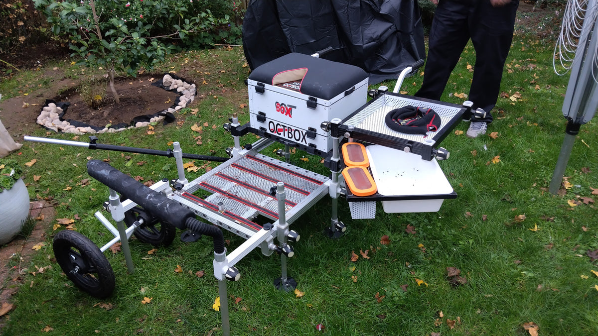 Octbox D25 Seat Box + Barrow Kit Footplate & Accessories Match Feeder Fishing