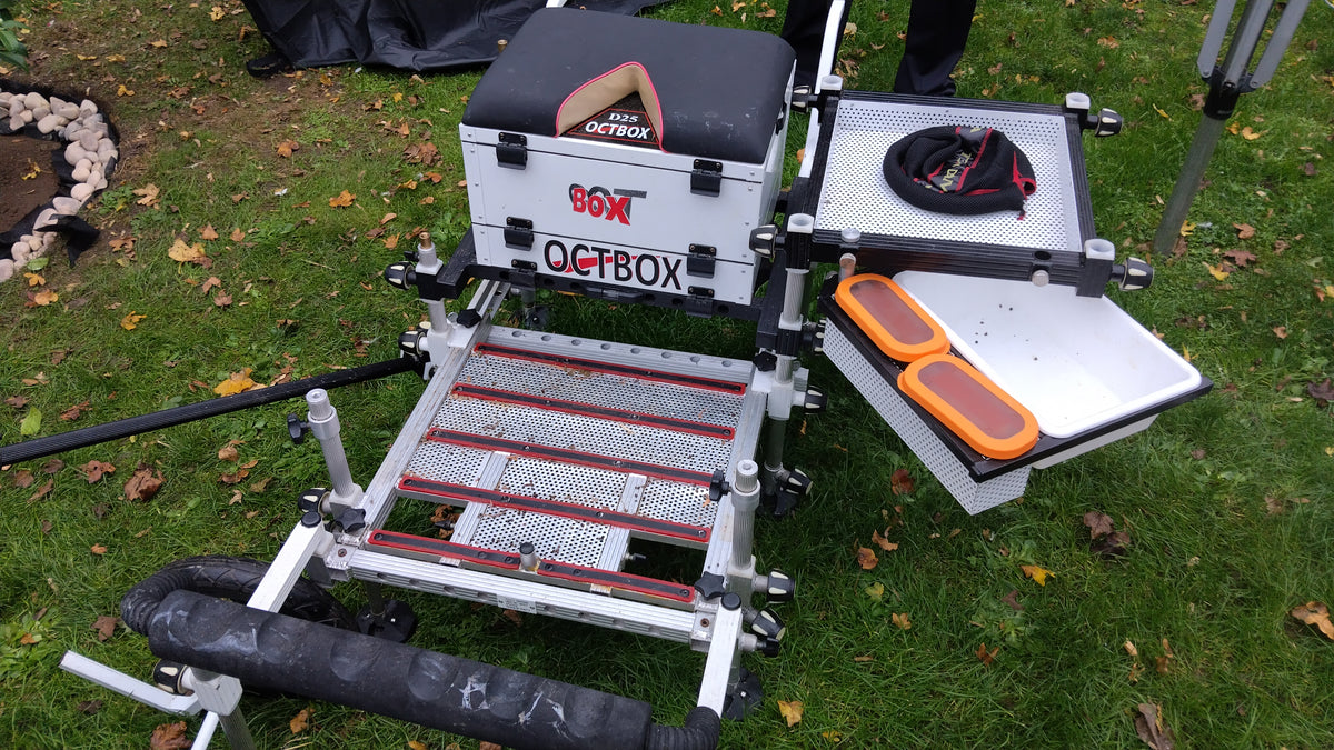 Octbox D25 Seat Box + Barrow Kit Footplate & Accessories Match Feeder Fishing