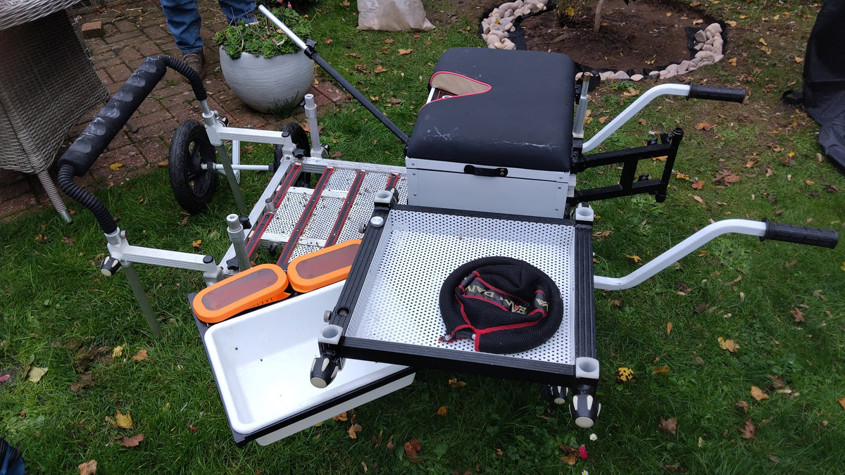 Octbox D25 Seat Box + Barrow Kit Footplate & Accessories Match Feeder Fishing