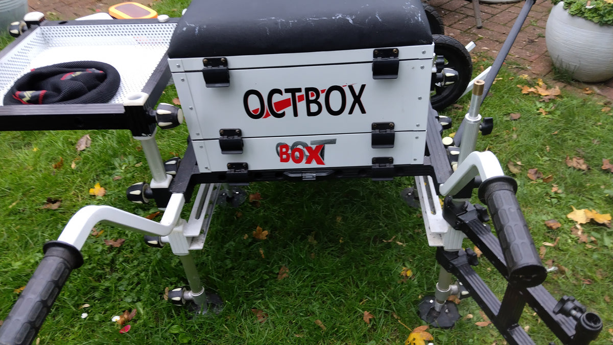 Octbox D25 Seat Box + Barrow Kit Footplate & Accessories Match Feeder Fishing