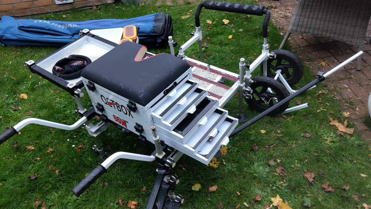 Octbox D25 Seat Box + Barrow Kit Footplate & Accessories Match Feeder Fishing