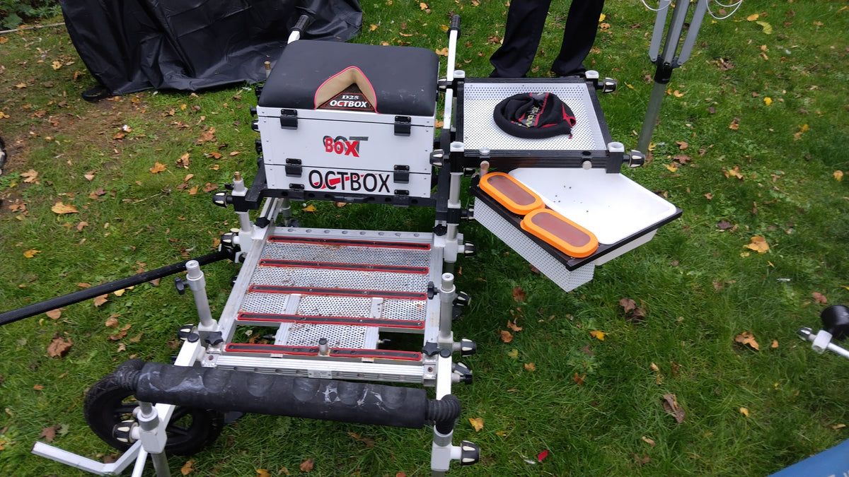 Octbox D25 Seat Box + Barrow Kit Footplate & Accessories Match Feeder Fishing