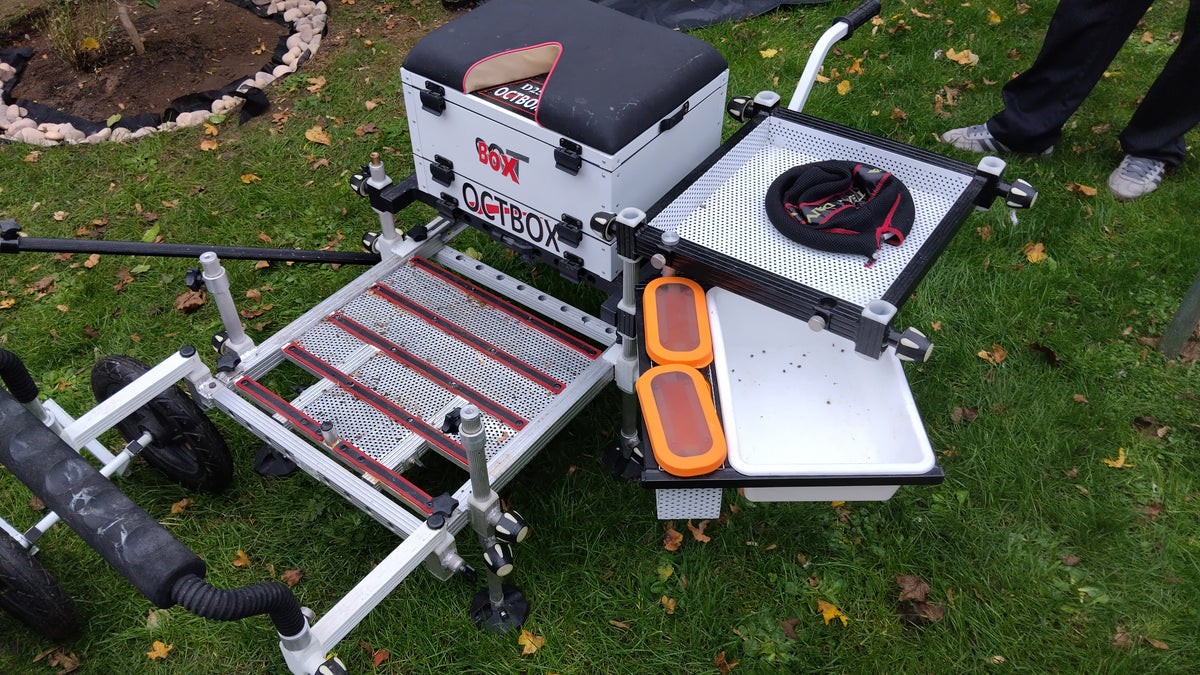 Octbox D25 Seat Box + Barrow Kit Footplate & Accessories Match Feeder Fishing