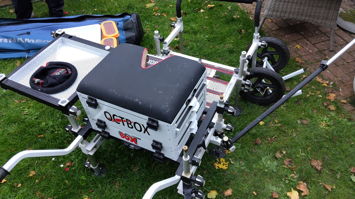 Octbox D25 Seat Box + Barrow Kit Footplate & Accessories Match Feeder Fishing