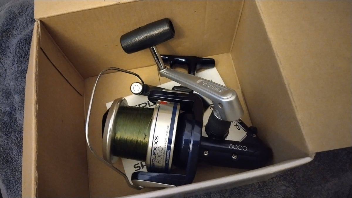 Shimano Aerlex XS 8000 Big Pit Carp Fishing Spod Reel Boxed Excellent Condition