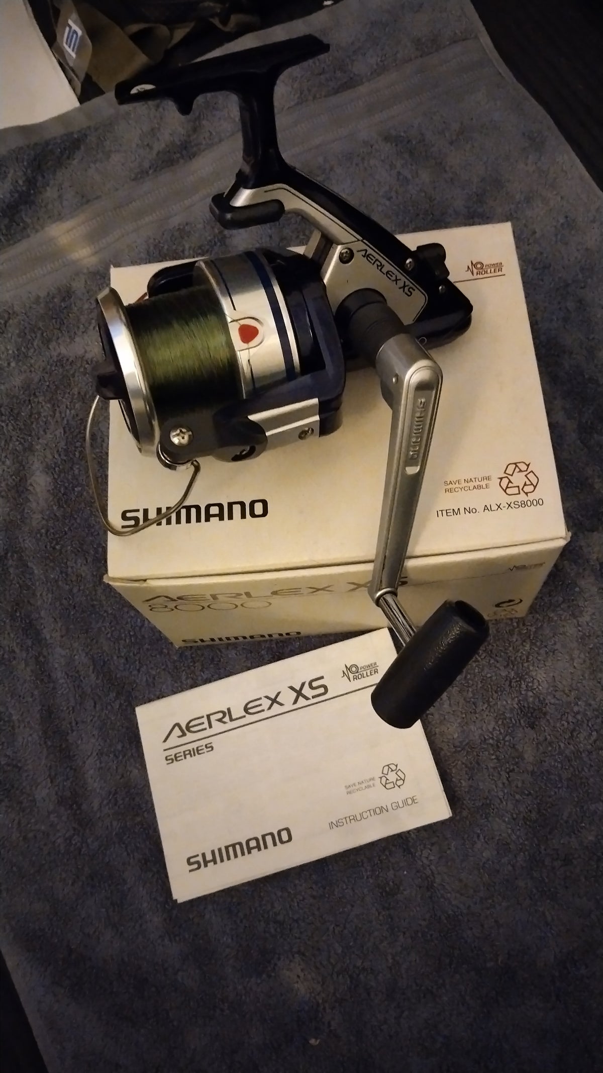 Shimano Aerlex XS 8000 Big Pit Carp Fishing Spod Reel Boxed Excellent Condition