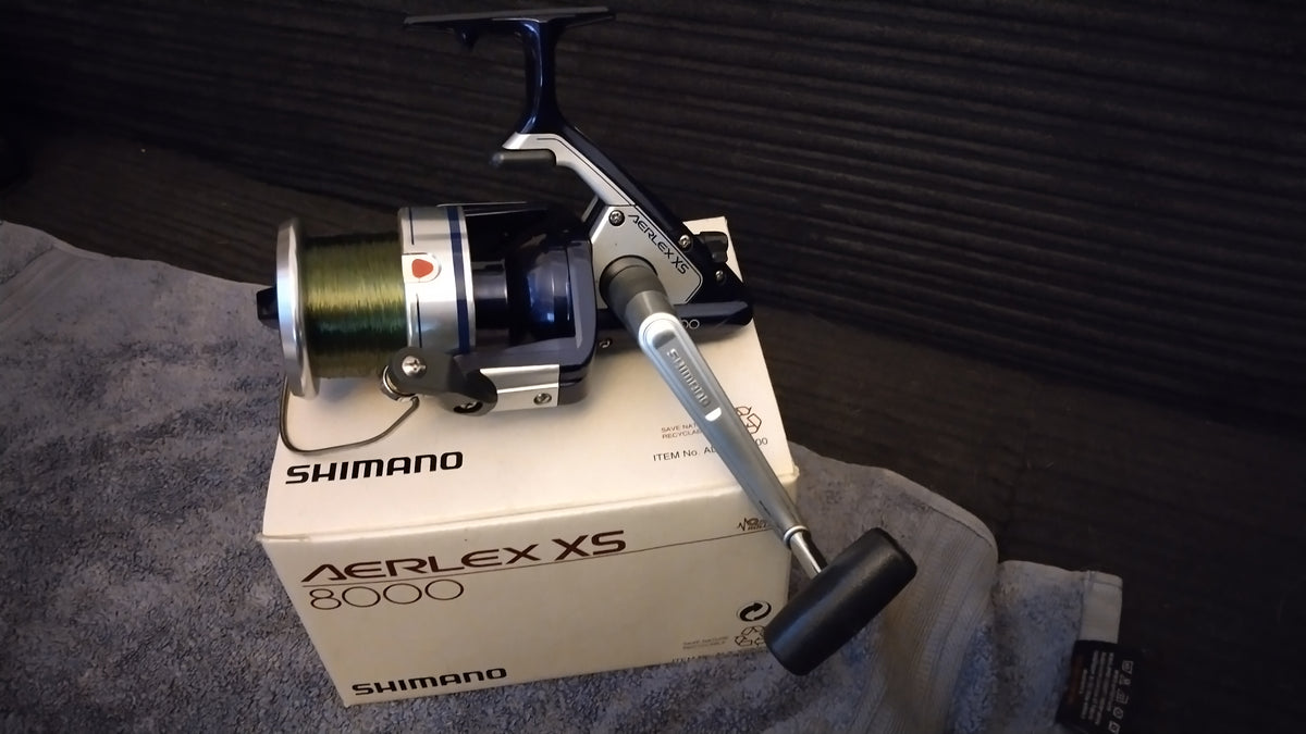 Shimano Aerlex XS 8000 Big Pit Carp Fishing Spod Reel Boxed Excellent Condition