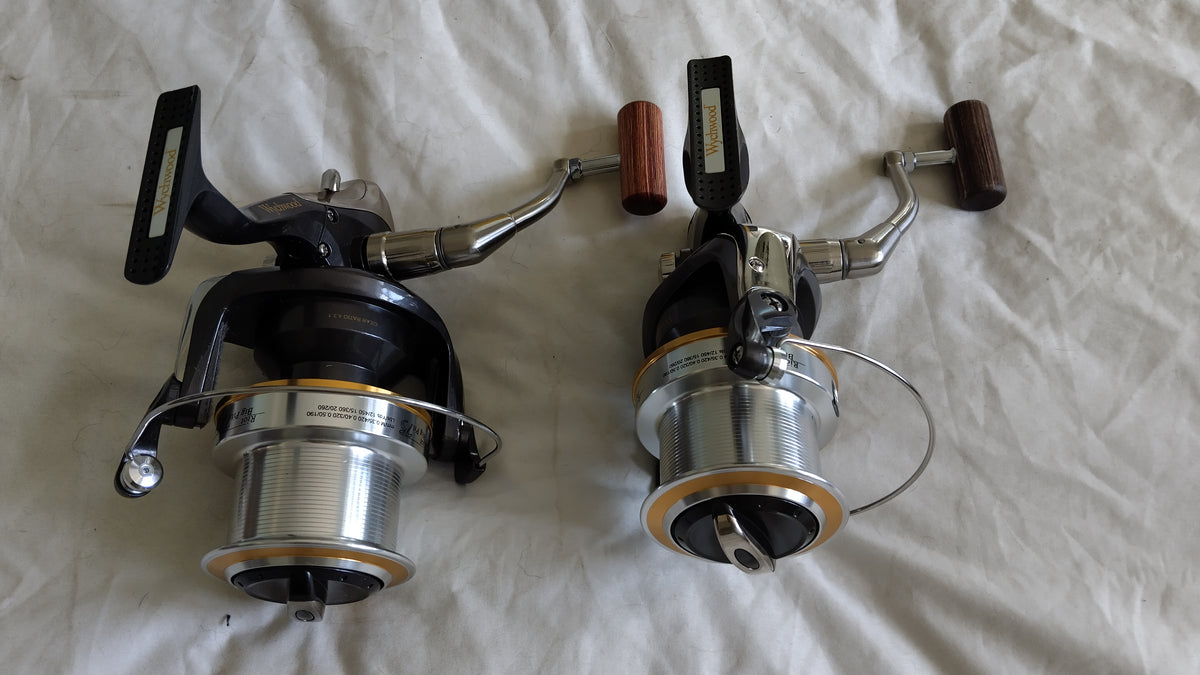 Pair Wychwood Riot Big Pit 75 Carp Fishing Reels New Unused Boxed Ex Display