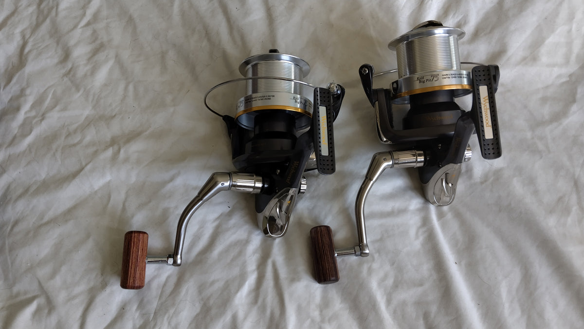 Pair Wychwood Riot Big Pit 75 Carp Fishing Reels New Unused Boxed Ex Display