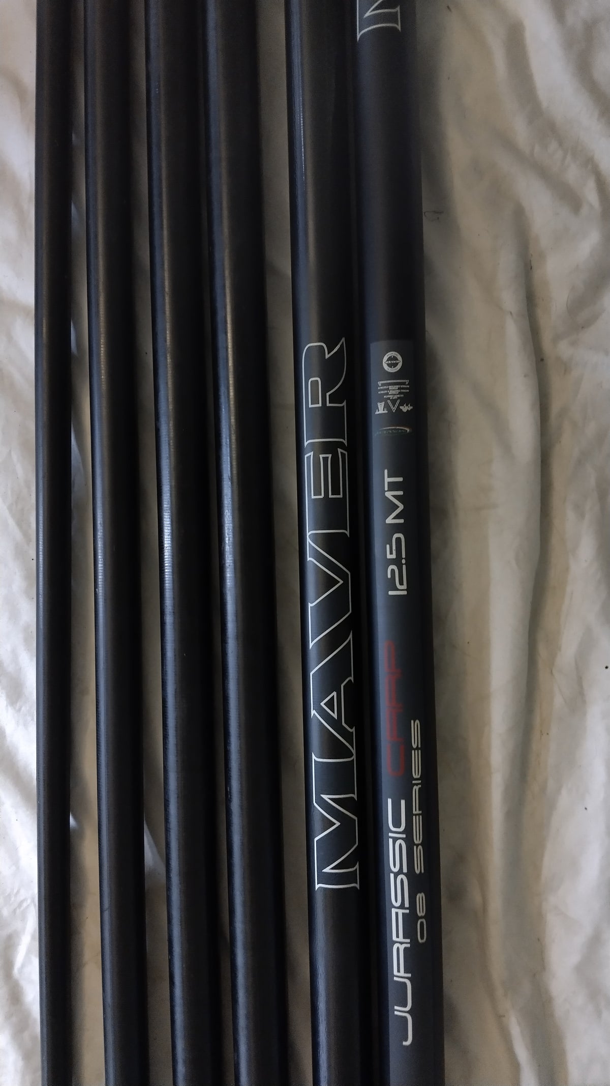 Maver Jurassic Carp 08 Series 12.5m Fishing Pole 3 Top Kits Excellent Condition