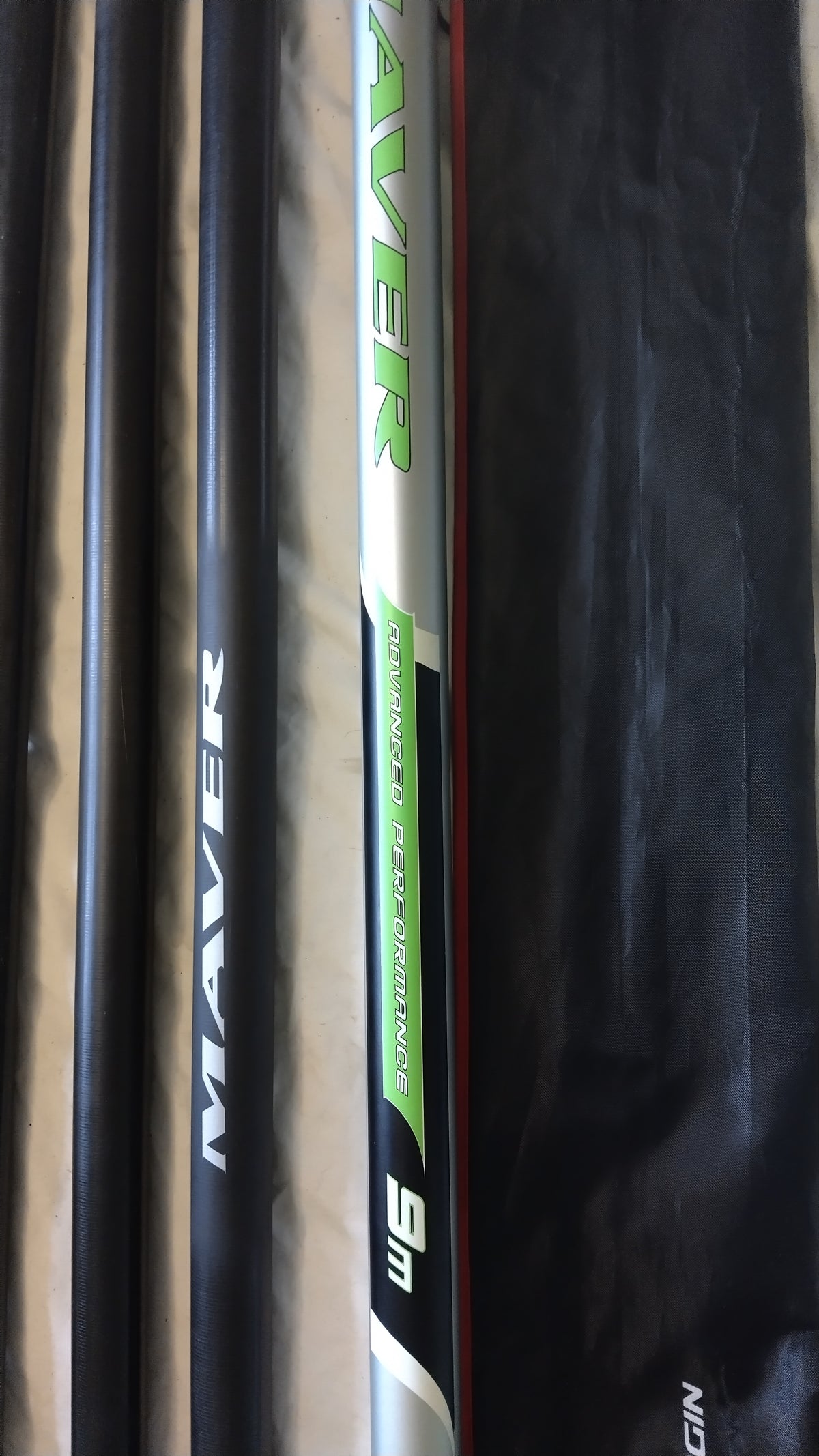 Maver Theme 9m Margin Pole 2 Top Kits Elastic Rating 20+ Excellent Condition