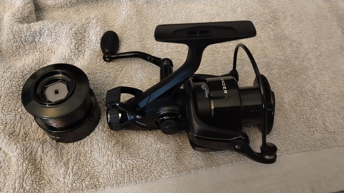 Set of 3 Sonik Vader X 5000FS Free Spool Carp Reels + 3 Spare Spools Superb Used