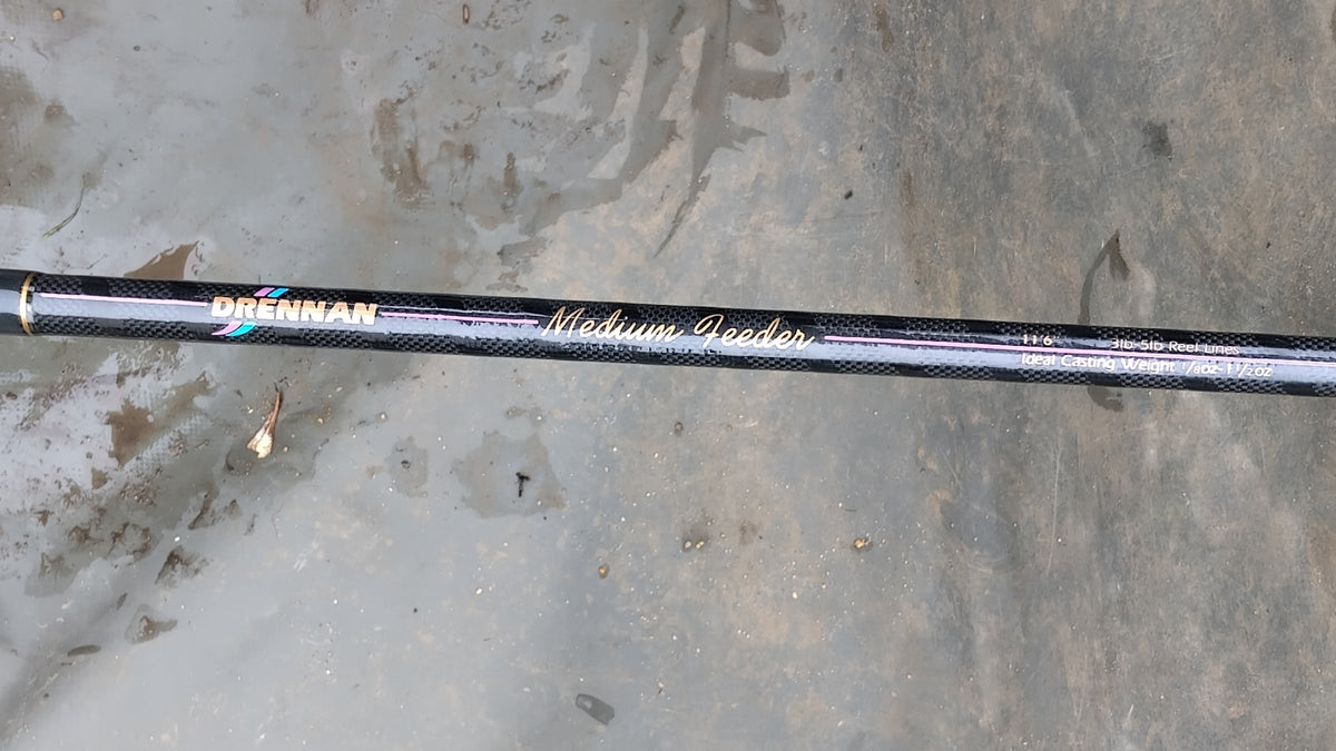 Drennan 11ft 6in Medium Feeder Rod, 2 Tips & Original Bag Ledger Fishing